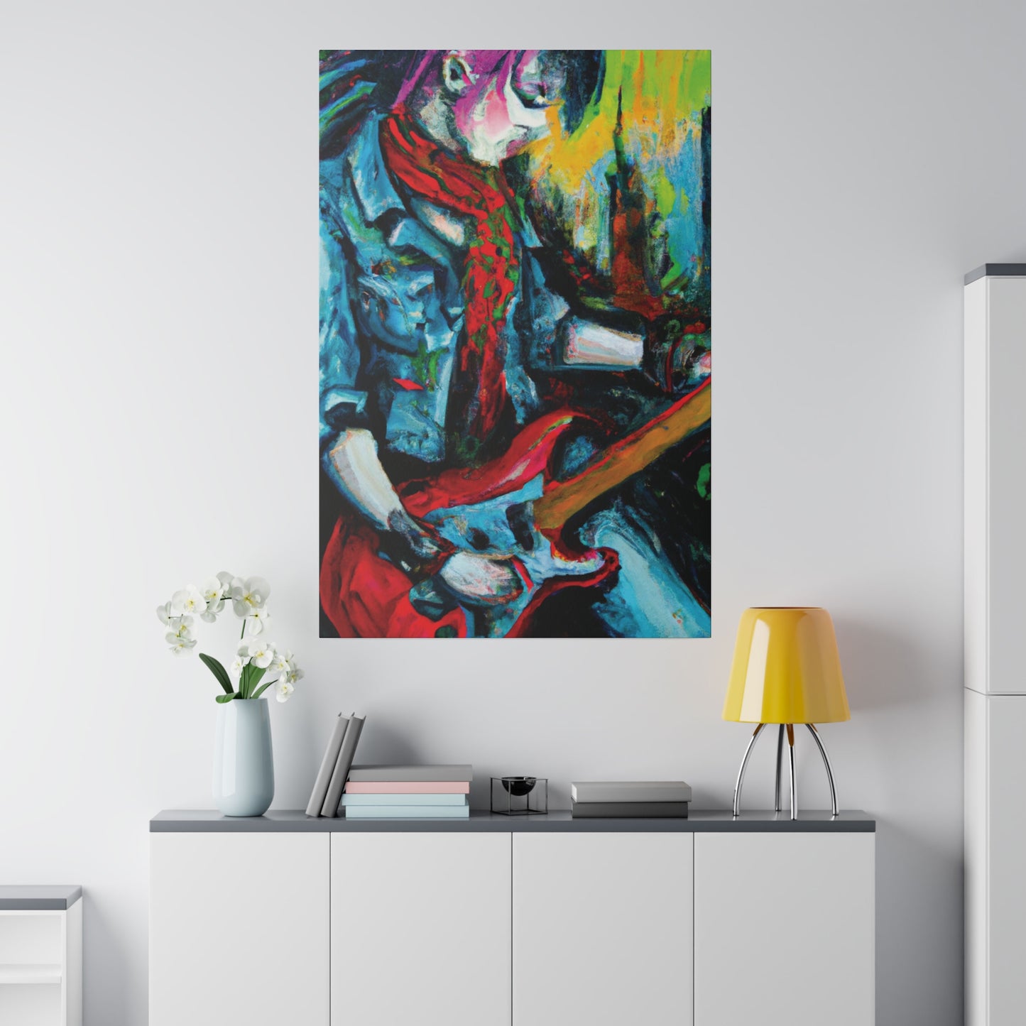 8367D - Rockstar Oil Painting Style Print | Poster | Home Decor | Wall Art | Music Art | Canvas