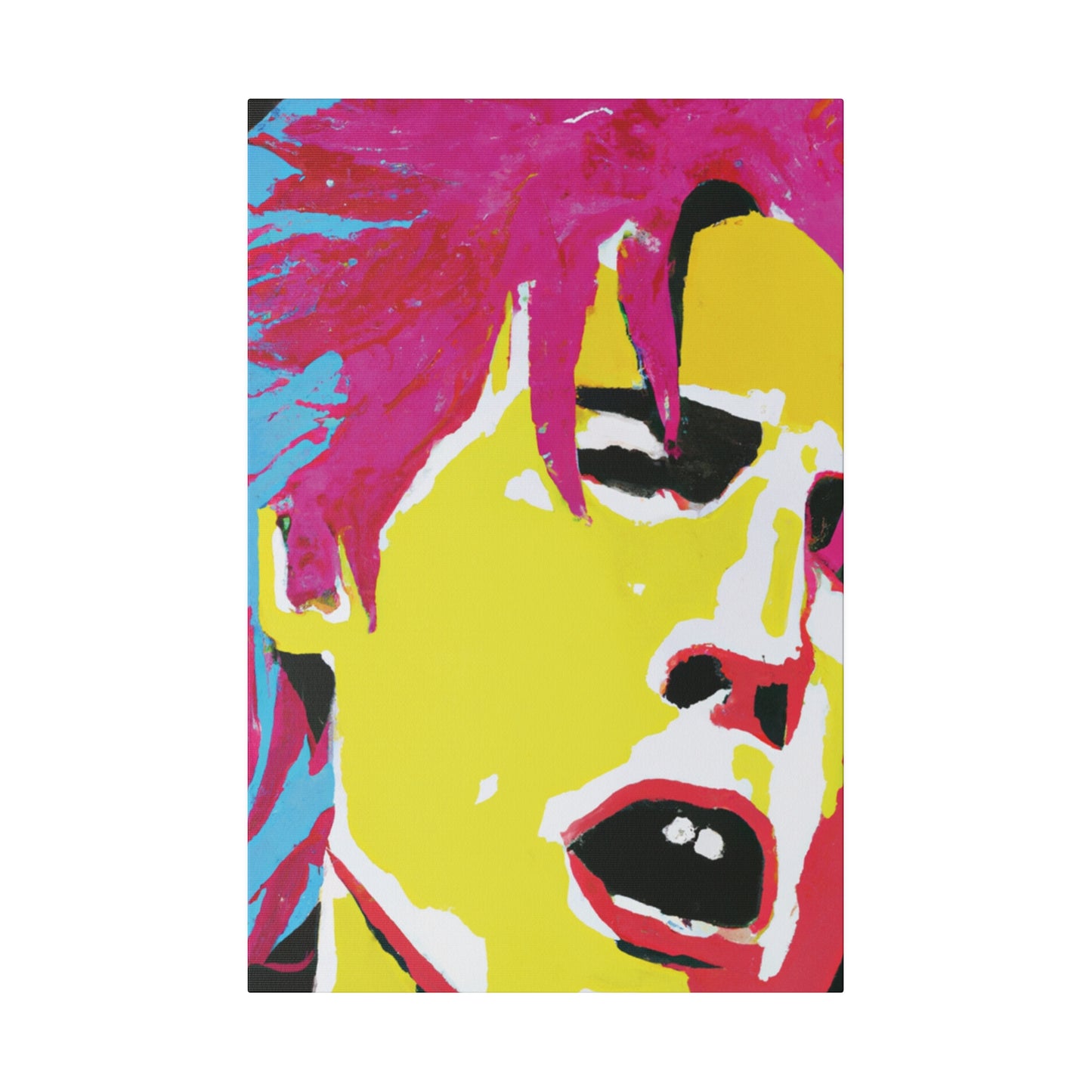 825J - Rockstar Painting Print | Face | Abstract | Poster | Home Decor | Wall Art | Music Art | Canvas