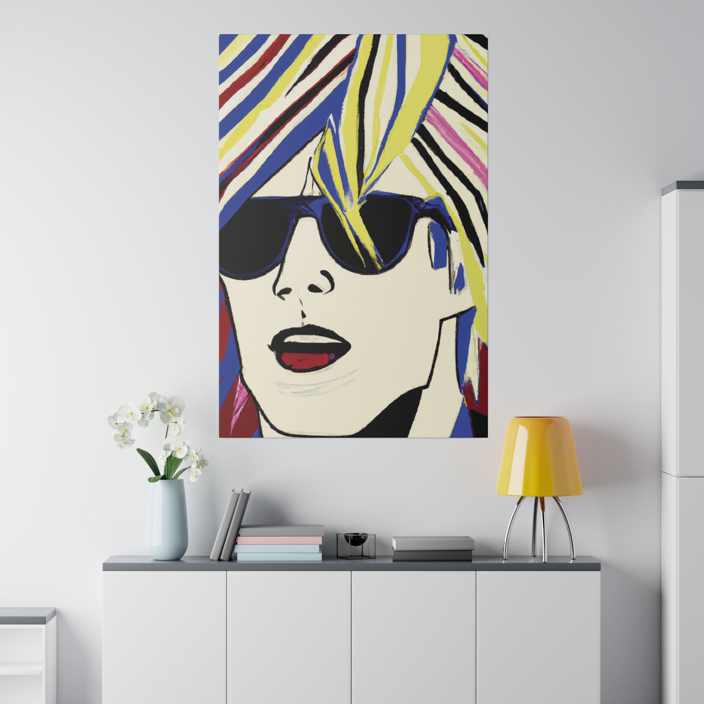 4789F - Rockstar Painting Print | Face | Abstract | Poster | Home Decor | Wall Art | Music Art | Canvas