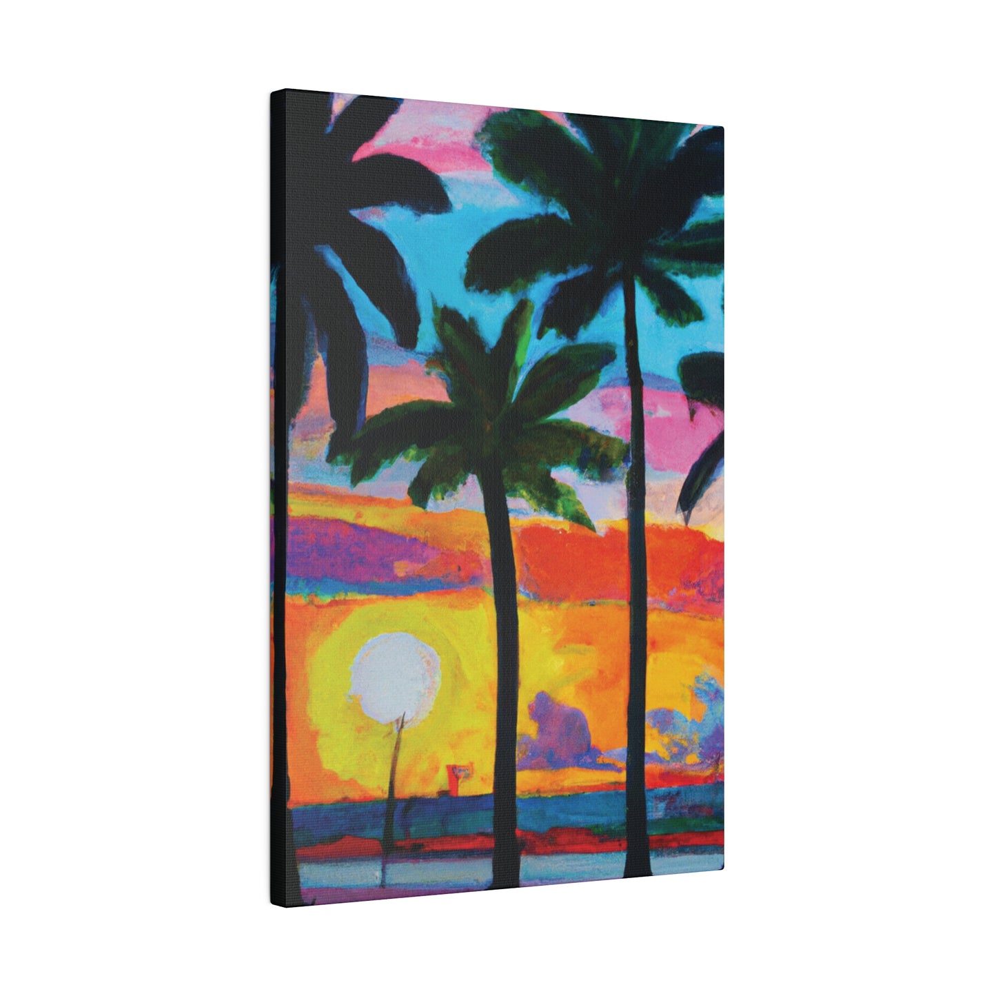 9043Y - Miami Beach Sunset Painting Print | Miami | Beach | Sunset | Poster | Home Decor | Wall Art | Canvas
