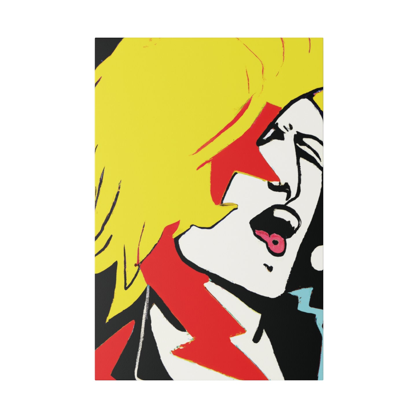 6373A - Rockstar Painting Print | Face | Abstract | Poster | Home Decor | Wall Art | Music Art | Canvas