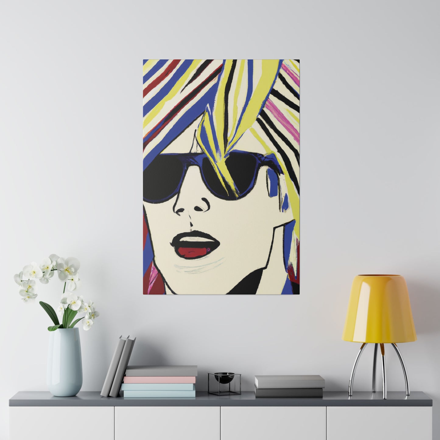 4789F - Rockstar Painting Print | Face | Abstract | Poster | Home Decor | Wall Art | Music Art | Canvas