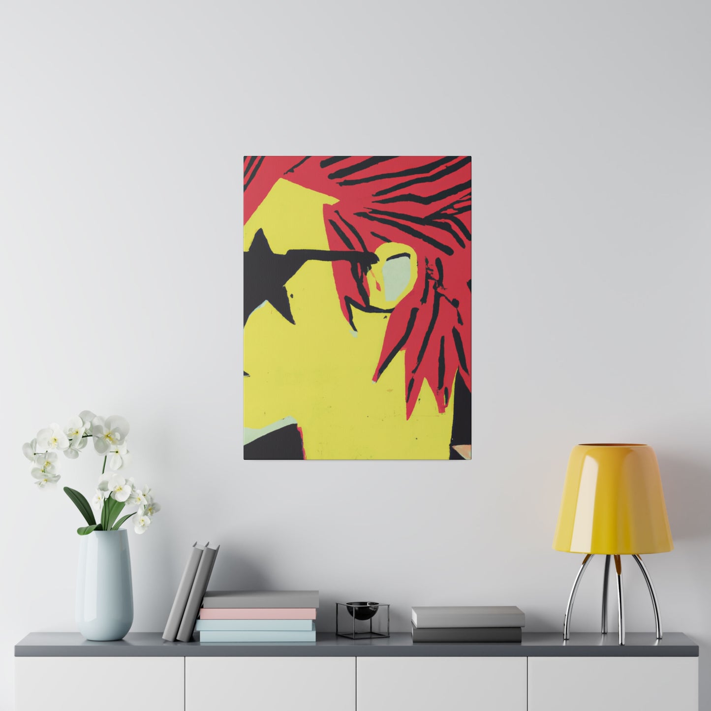 2724Q - Rockstar Painting Print | Face | Abstract | Poster | Home Decor | Wall Art | Music Art | Canvas