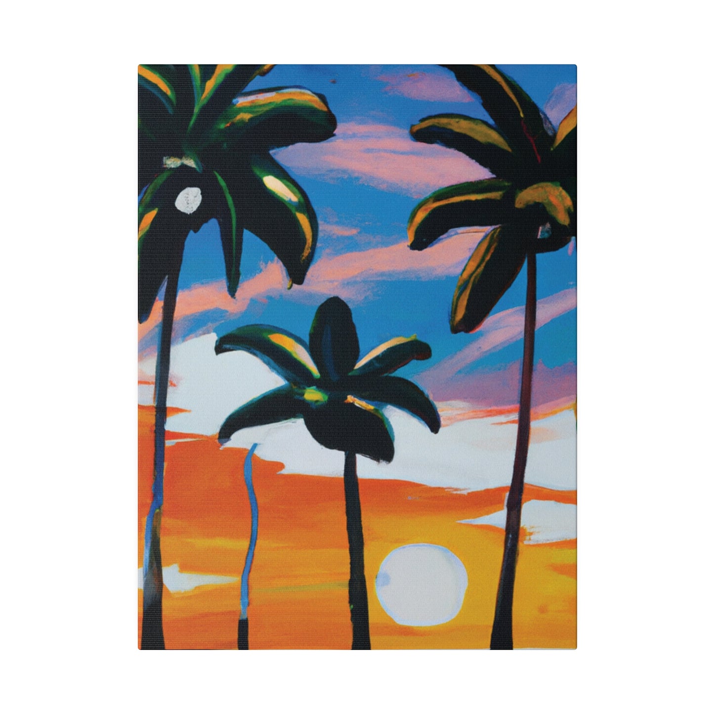 7745G - Miami Beach Sunset Painting Print | Miami | Beach | Sunset | Poster | Home Decor | Wall Art | Canvas