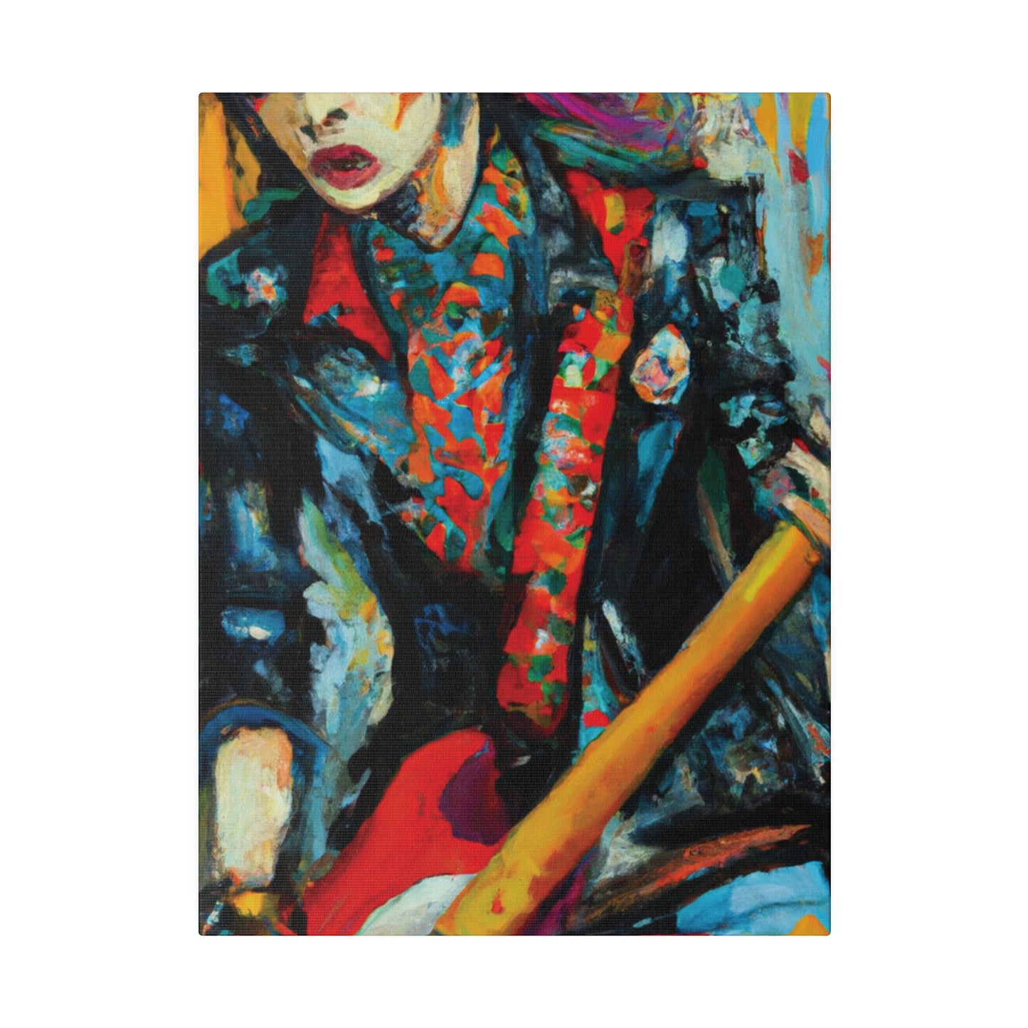 9697B - Rockstar Oil Painting Style Print | Poster | Home Decor | Wall Art | Music Art | Canvas