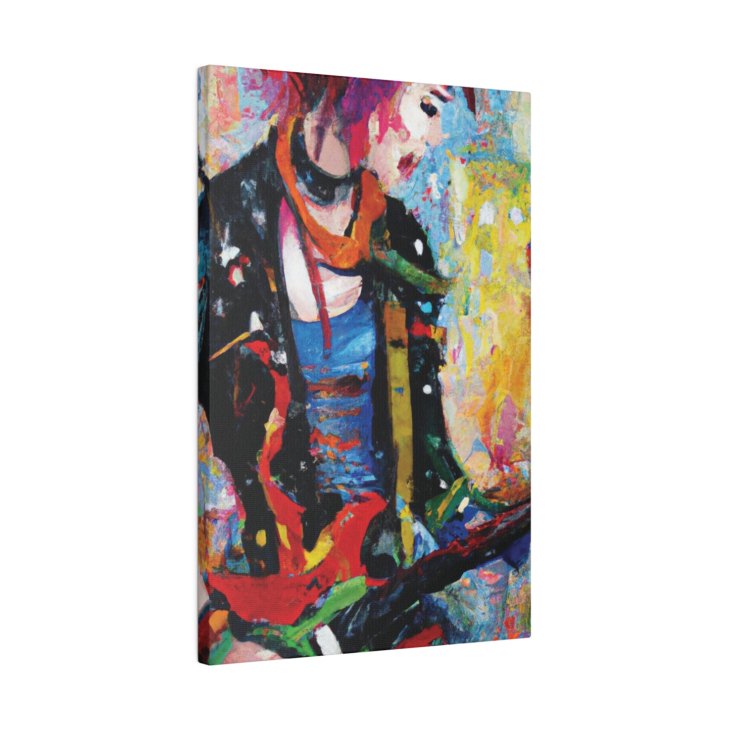 3151J - Rockstar Oil Painting Style Print | Poster | Home Decor | Wall Art | Music Art | Canvas