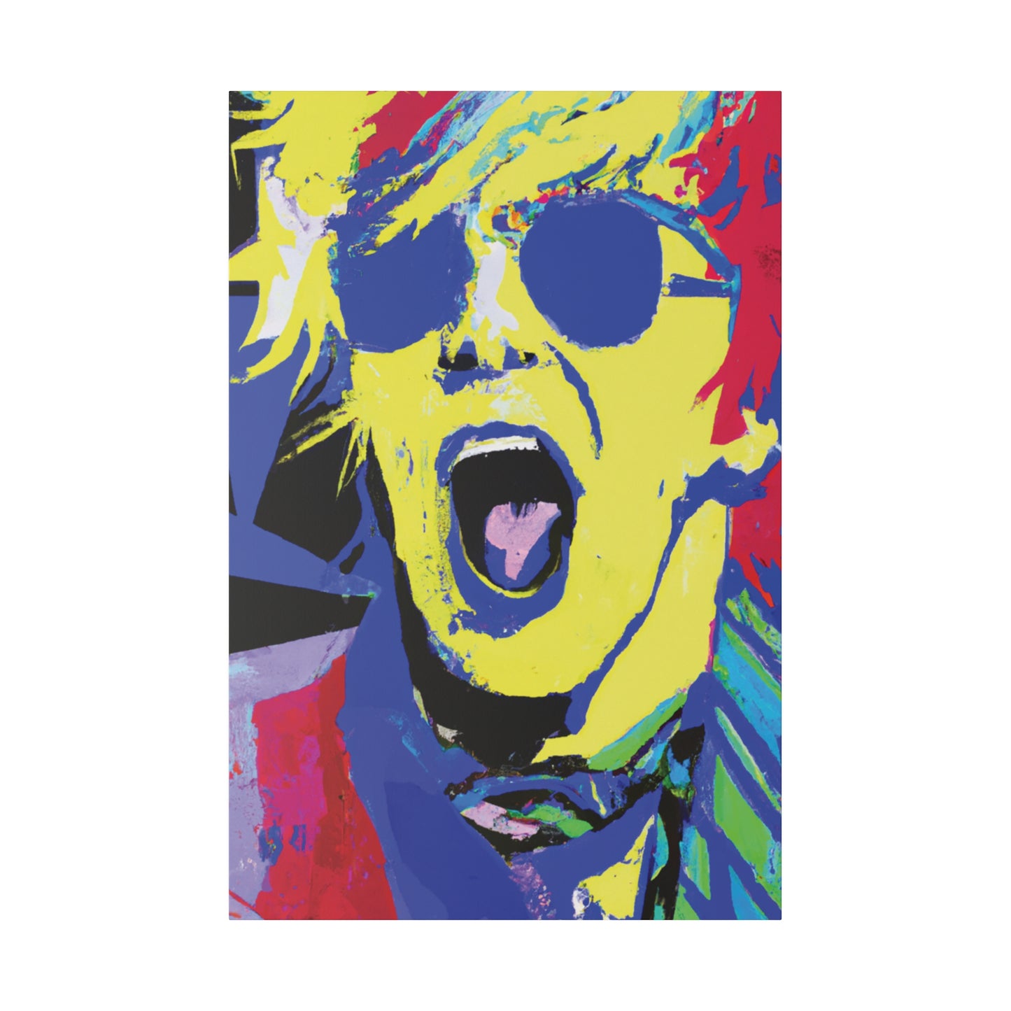 7451T - Rockstar Painting Print | Face | Abstract | Poster | Home Decor | Wall Art | Music Art | Canvas