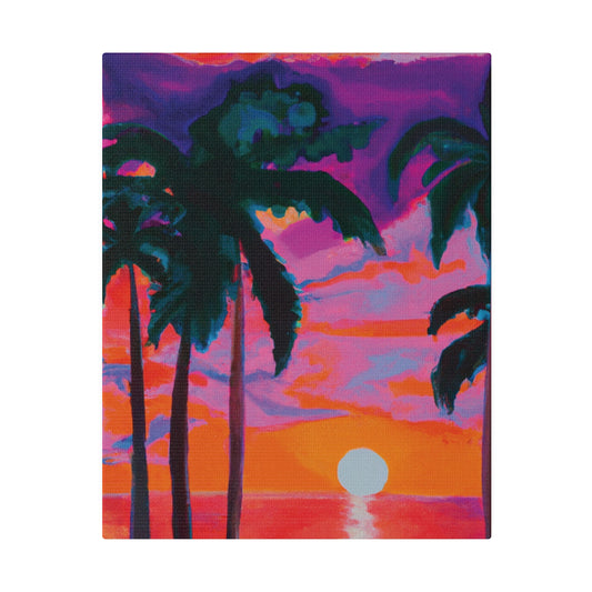 2189Z - Miami Beach Sunset Painting Print | Miami | Beach | Sunset | Poster | Home Decor | Wall Art | Canvas