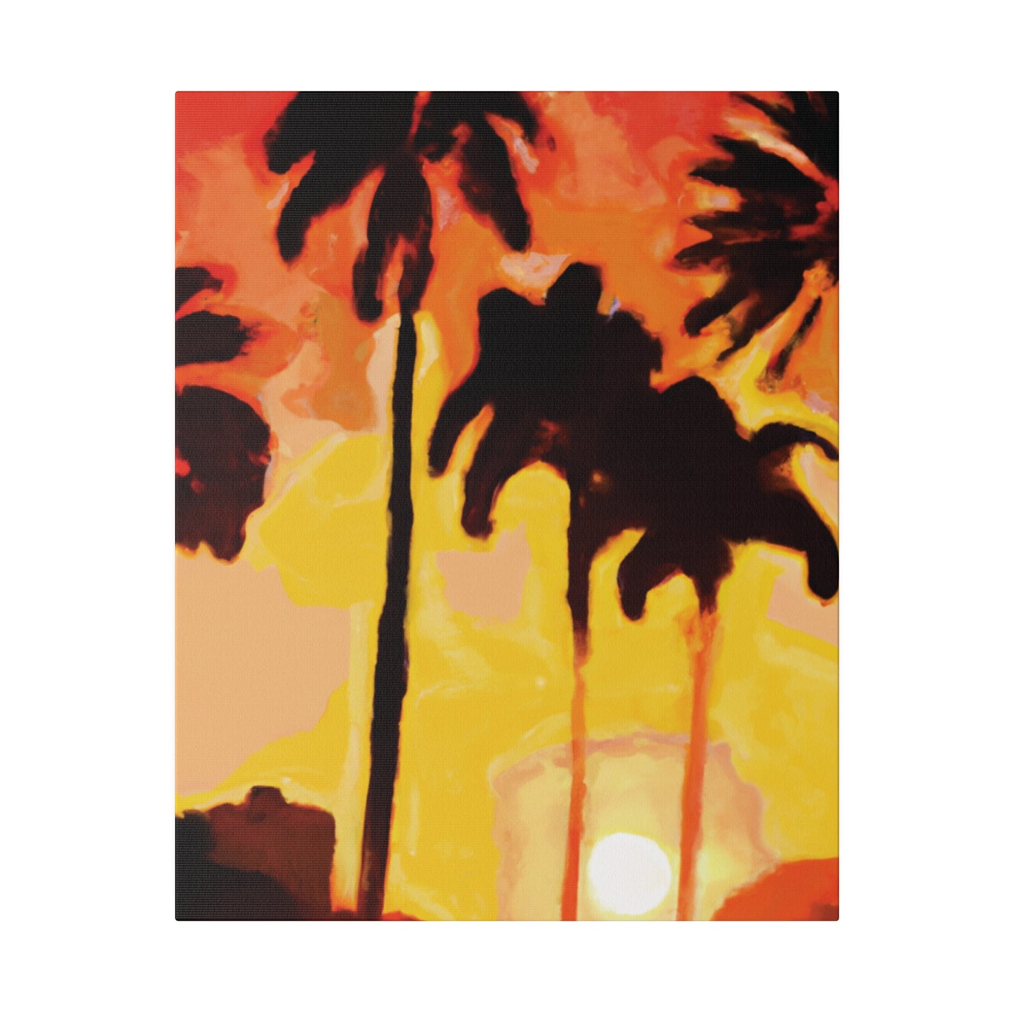 3259B - Miami Beach Sunset Painting Print | Miami | Beach | Sunset | Poster | Home Decor | Wall Art | Canvas