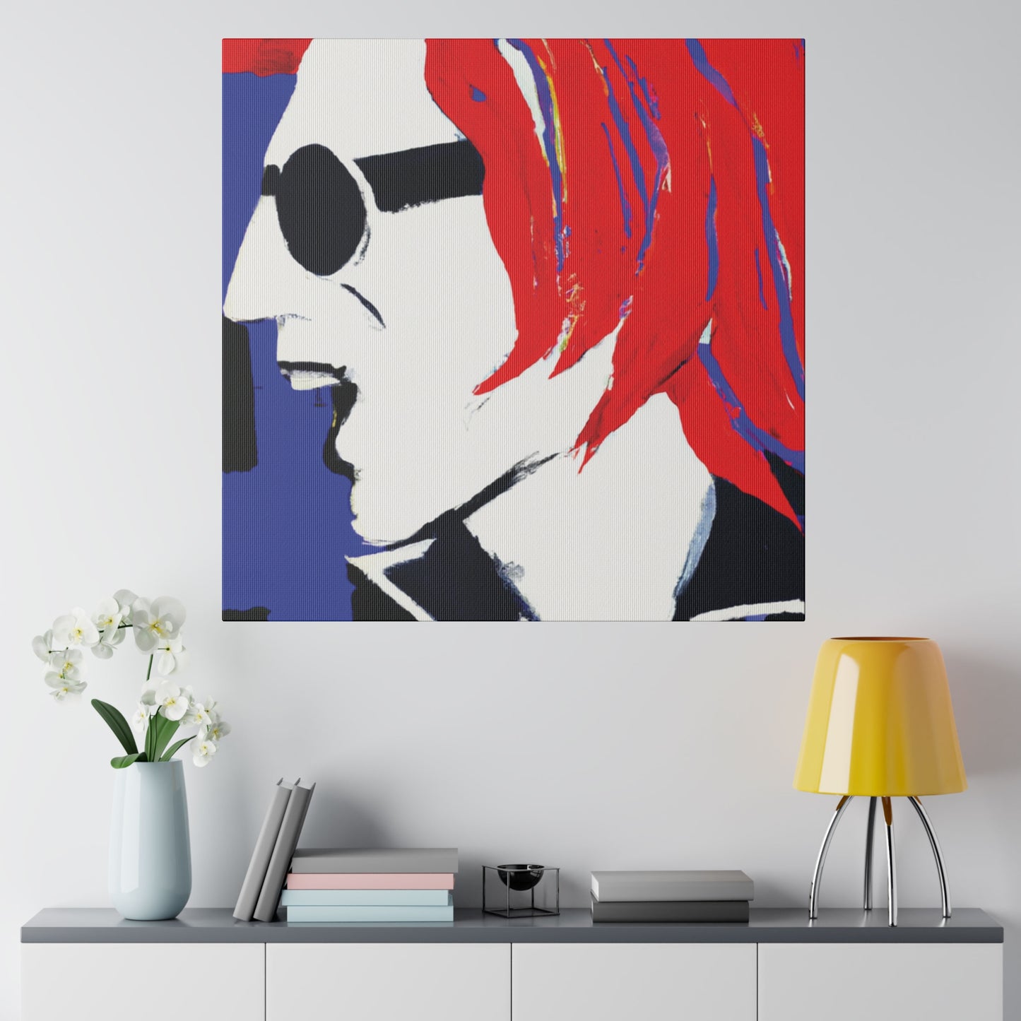 8372Z - Rockstar Painting Print | Face | Abstract | Poster | Home Decor | Wall Art | Music Art | Canvas