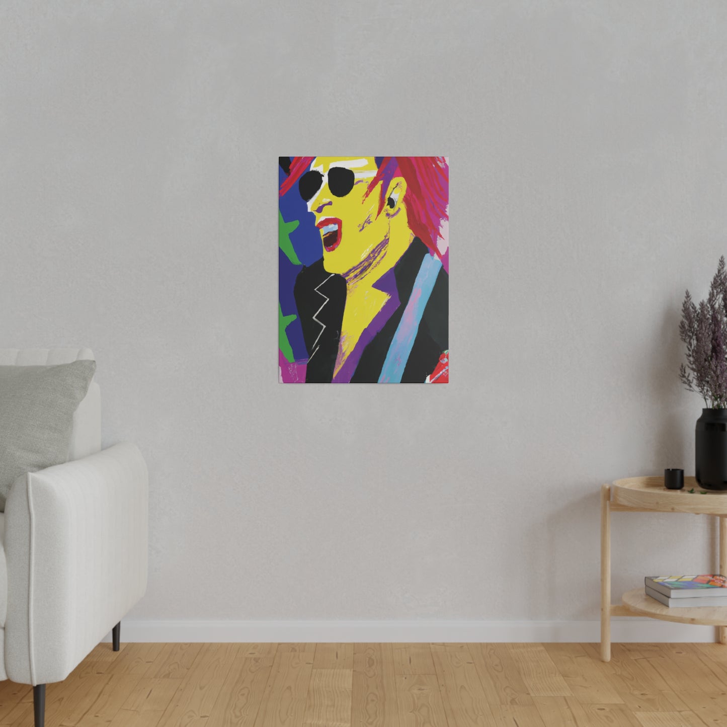 9751P - Rockstar Painting Print | Face | Abstract | Poster | Home Decor | Wall Art | Music Art | Canvas