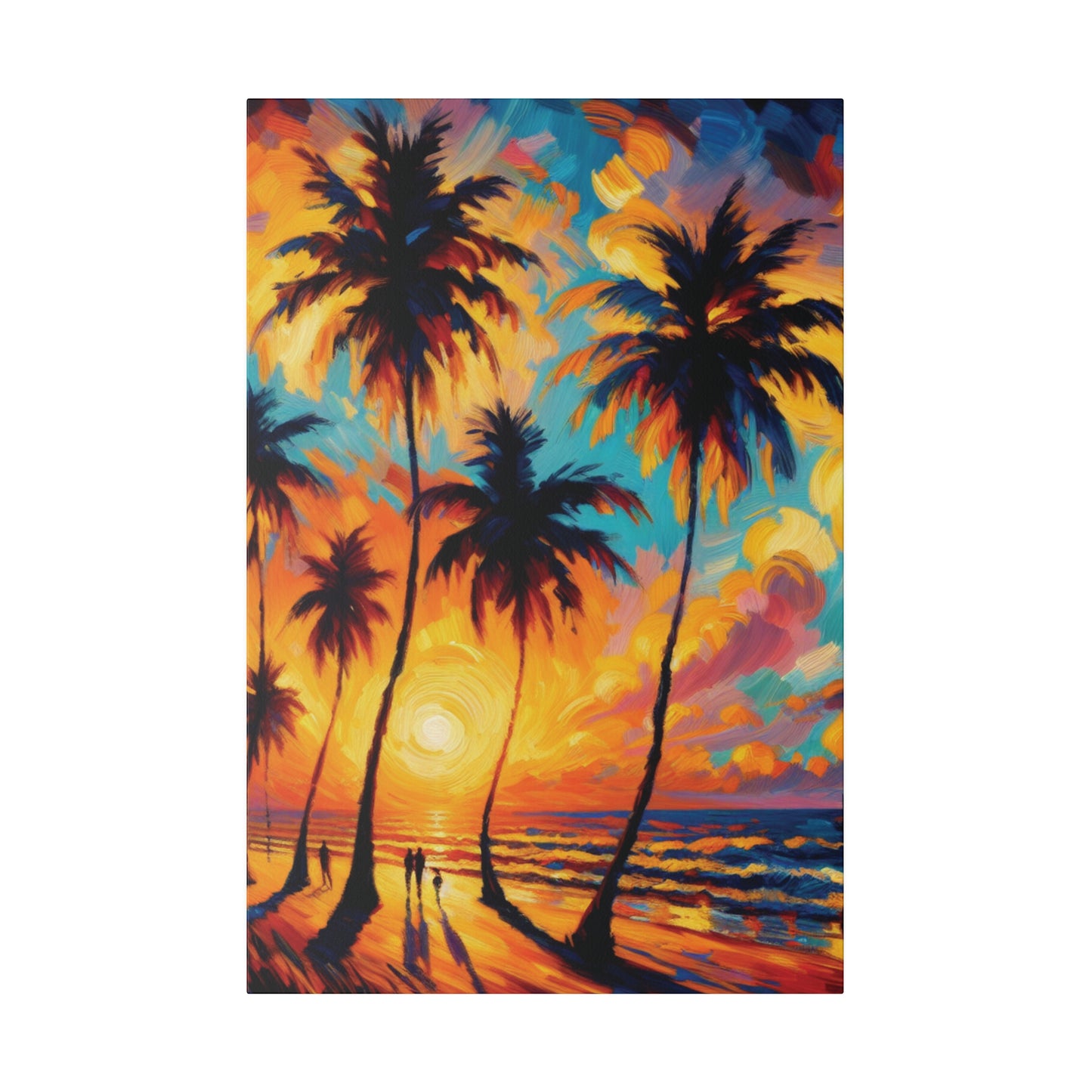 6374J - miami beach art, sunset background, ocean art work, beach art work, sunset designs, miami beach painting, miami beach print