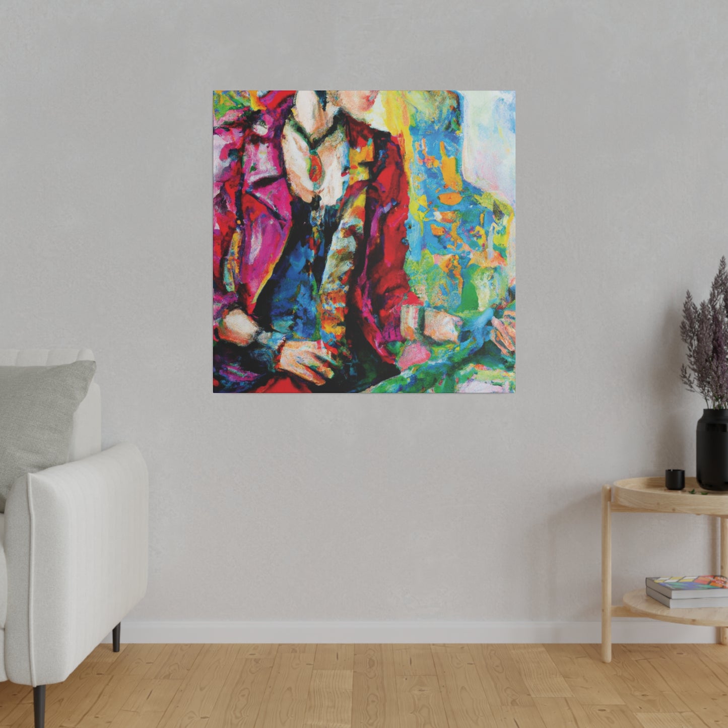 7234K - Rockstar Oil Painting Style Print | Poster | Home Decor | Wall Art | Music Art | Canvas