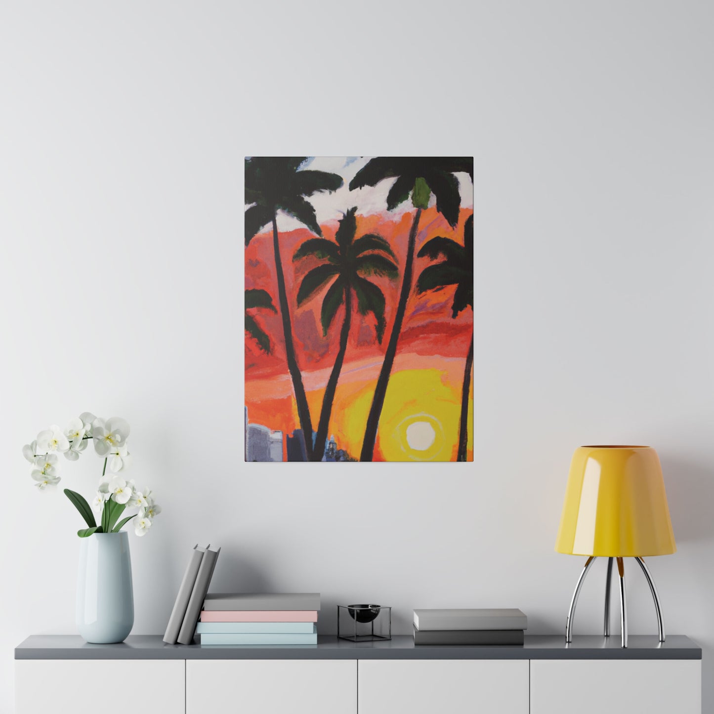 3556V - Miami Beach Sunset Painting Print | Miami | Beach | Sunset | Poster | Home Decor | Wall Art | Canvas