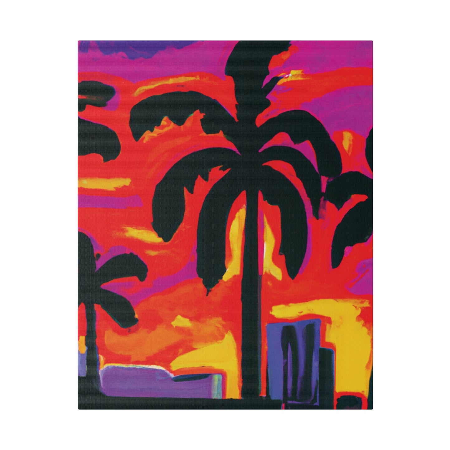 4066V - Miami Beach Sunset Painting Print | Miami | Beach | Sunset | Poster | Home Decor | Wall Art | Canvas