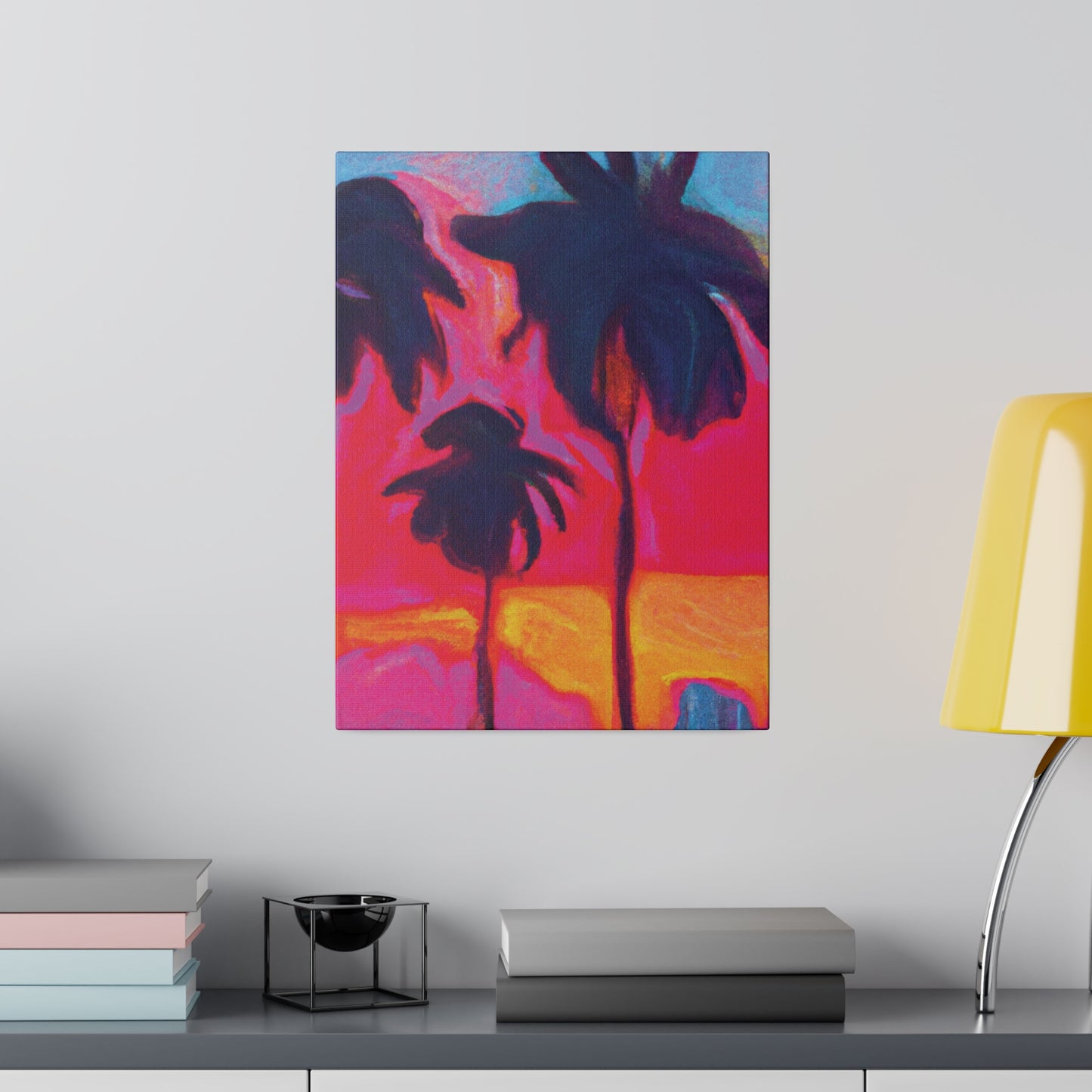 4879H - Miami Beach Sunset Painting Print | Miami | Beach | Sunset | Poster | Home Decor | Wall Art | Canvas