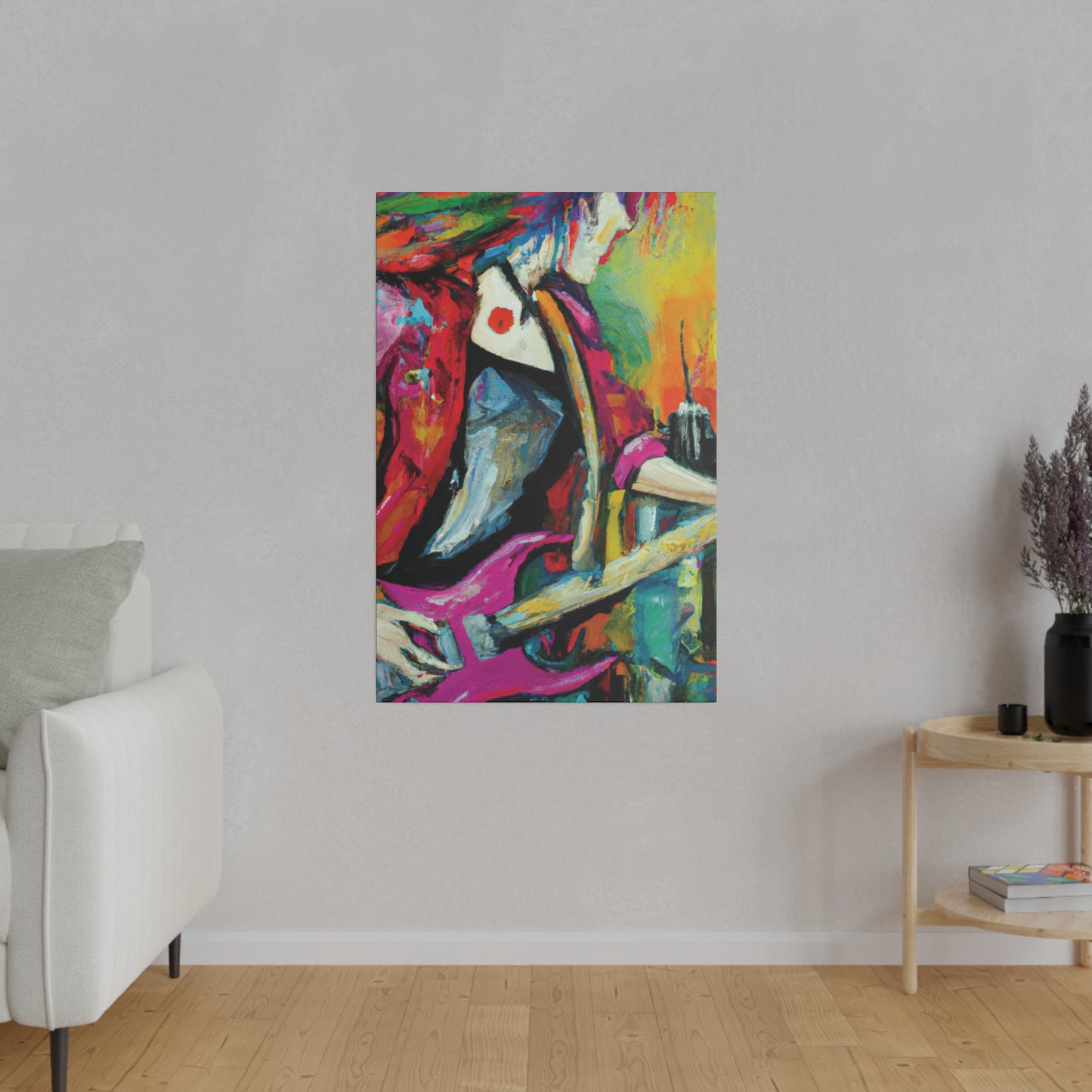 6731X - Rockstar Oil Painting Style Print | Poster | Home Decor | Wall Art | Music Art | Canvas