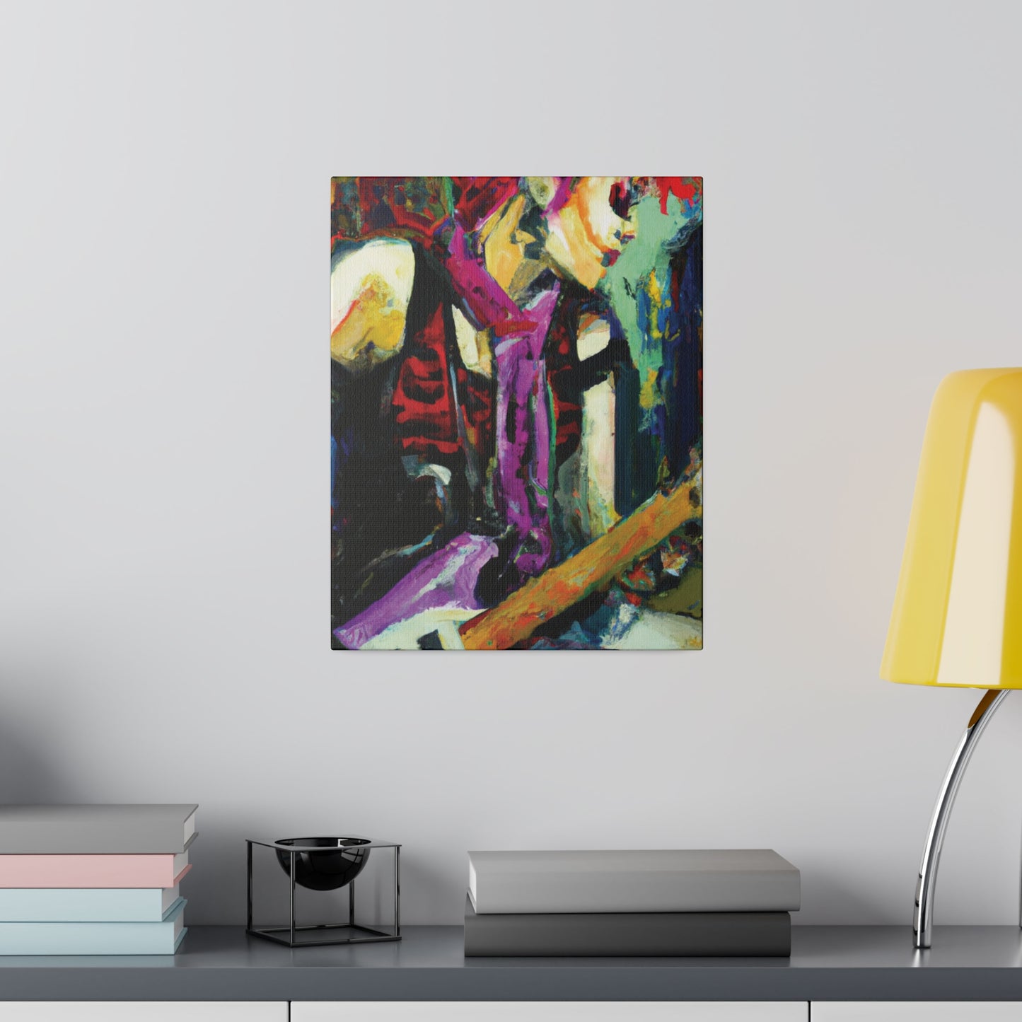 9704G - Rockstar Oil Painting Style Print | Poster | Home Decor | Wall Art | Music Art | Canvas