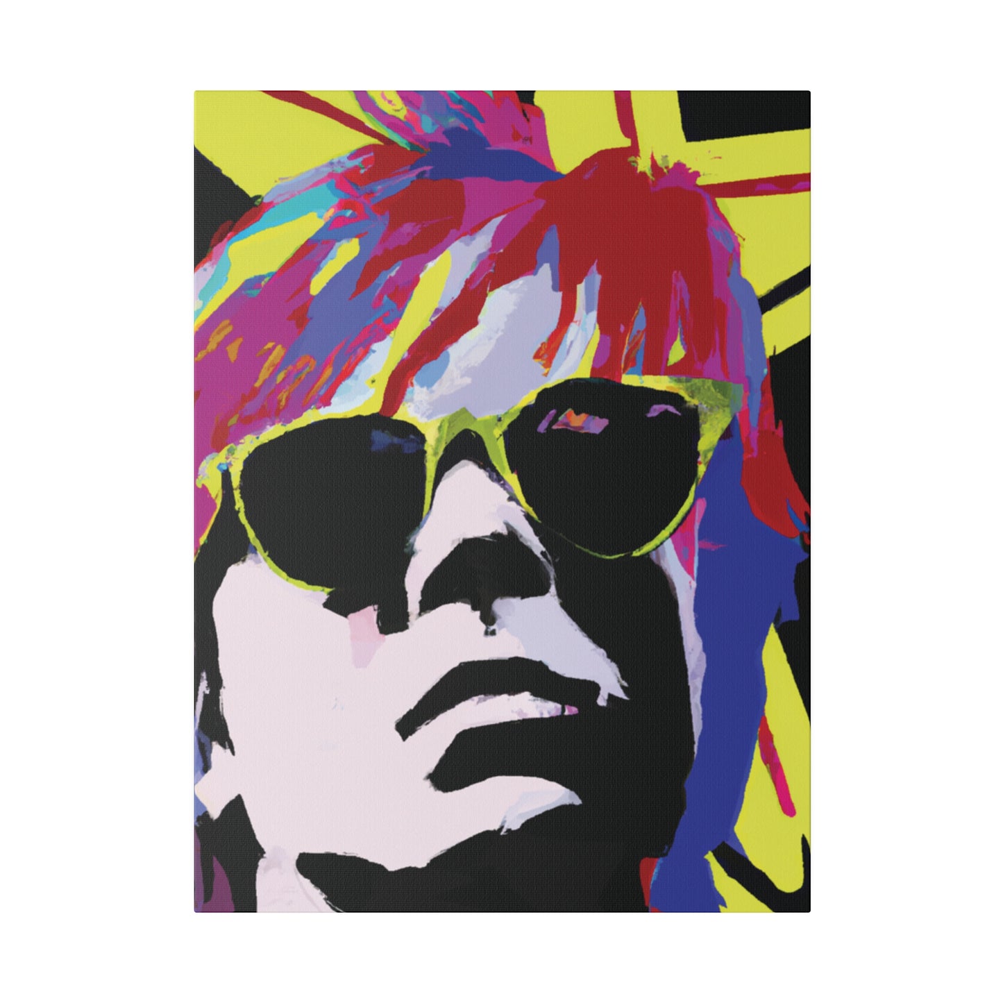 2184J - Rockstar Painting Print | Face | Abstract | Poster | Home Decor | Wall Art | Music Art | Canvas