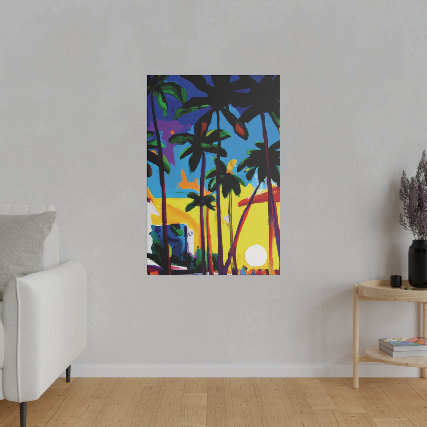 7182X - Miami Beach Sunset Painting Print | Miami | Beach | Sunset | Poster | Home Decor | Wall Art | Canvas