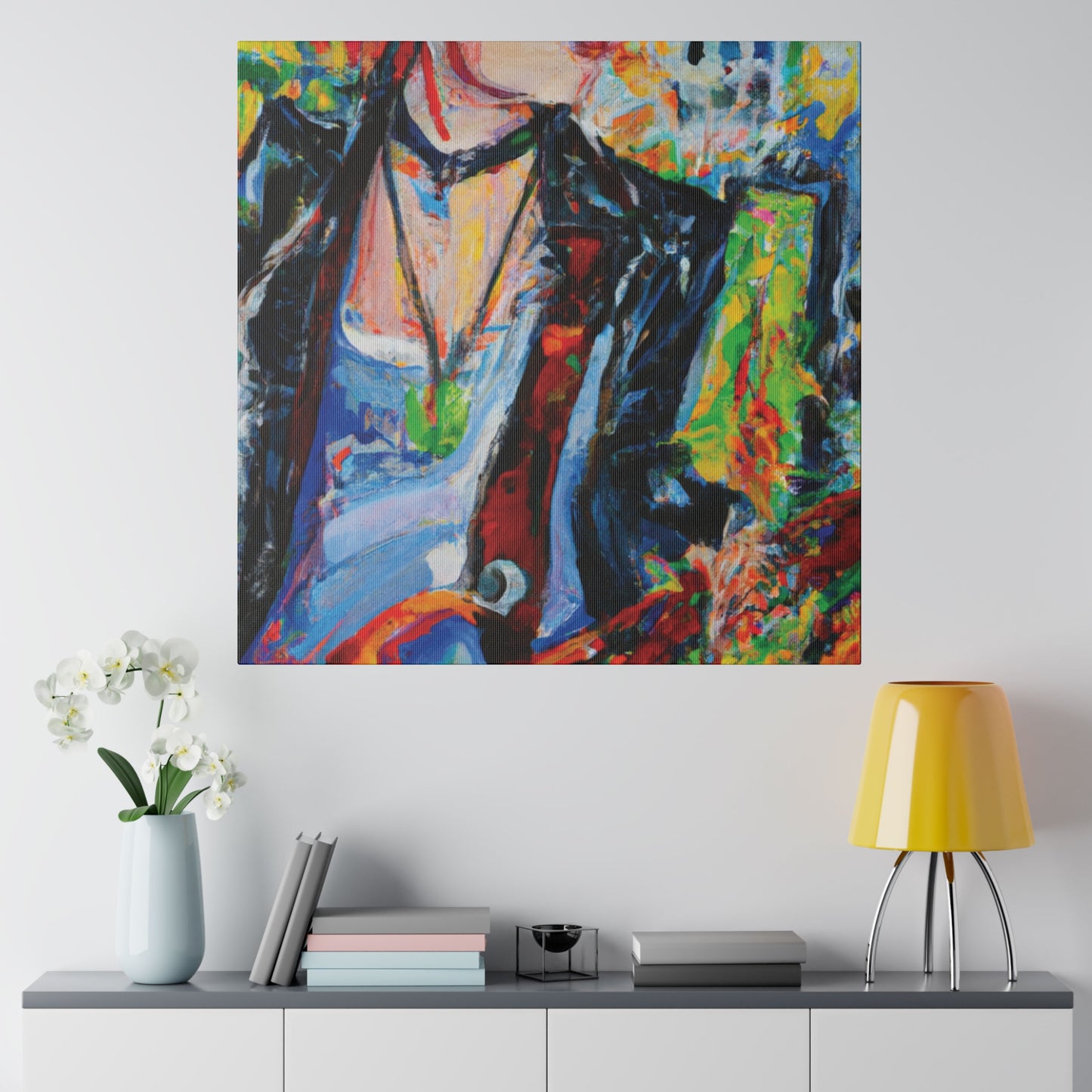 9144X - Rockstar Oil Painting Style Print | Poster | Home Decor | Wall Art | Music Art | Canvas