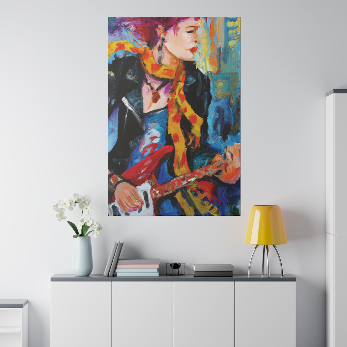 6234X - Rockstar Oil Painting Style Print | Poster | Home Decor | Wall Art | Music Art | Canvas