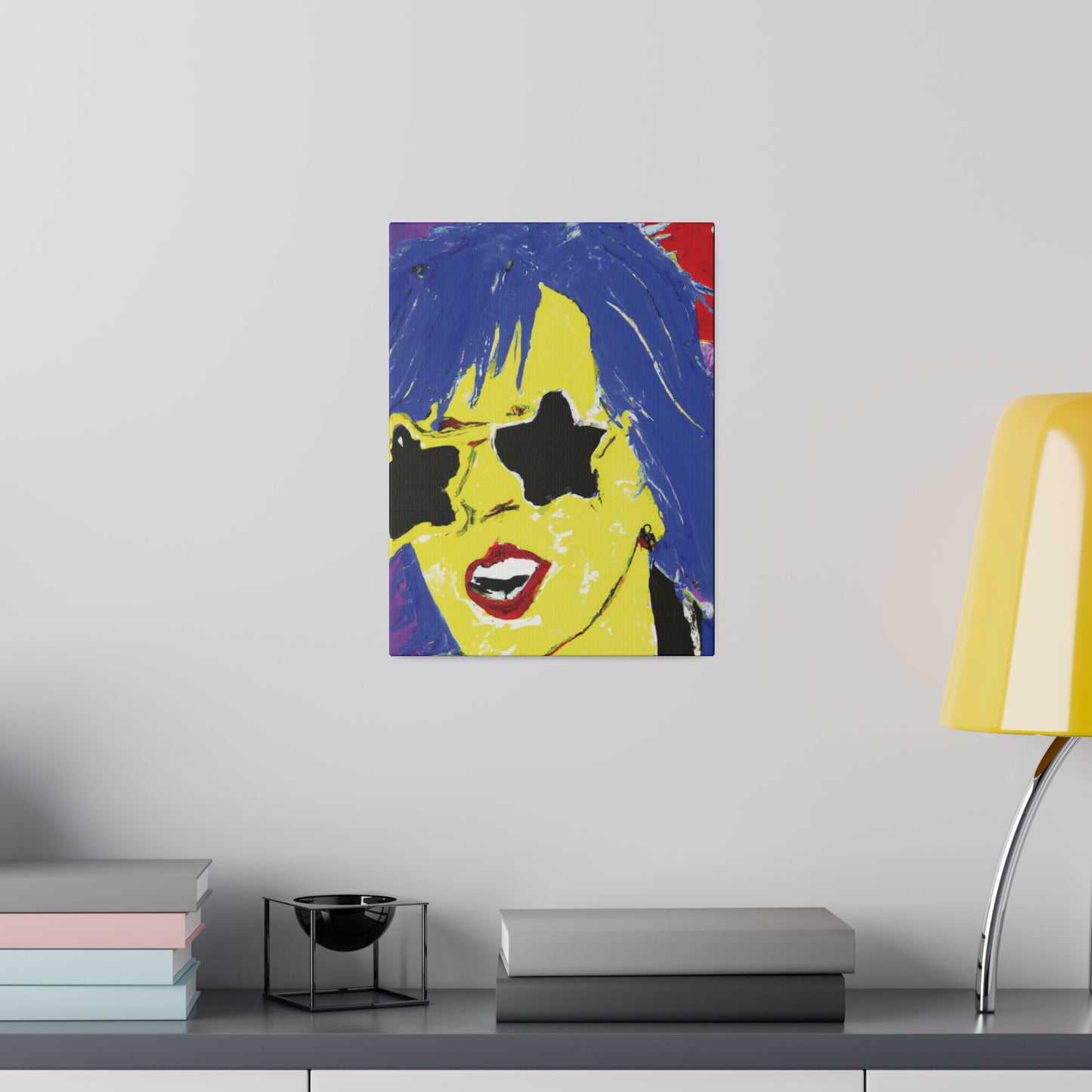 6721Z - Rockstar Painting Print | Face | Abstract | Poster | Home Decor | Wall Art | Music Art | Canvas