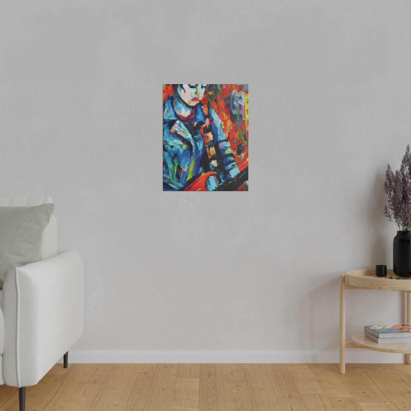 3759K - Rockstar Oil Painting Style Print | Poster | Home Decor | Wall Art | Music Art | Canvas