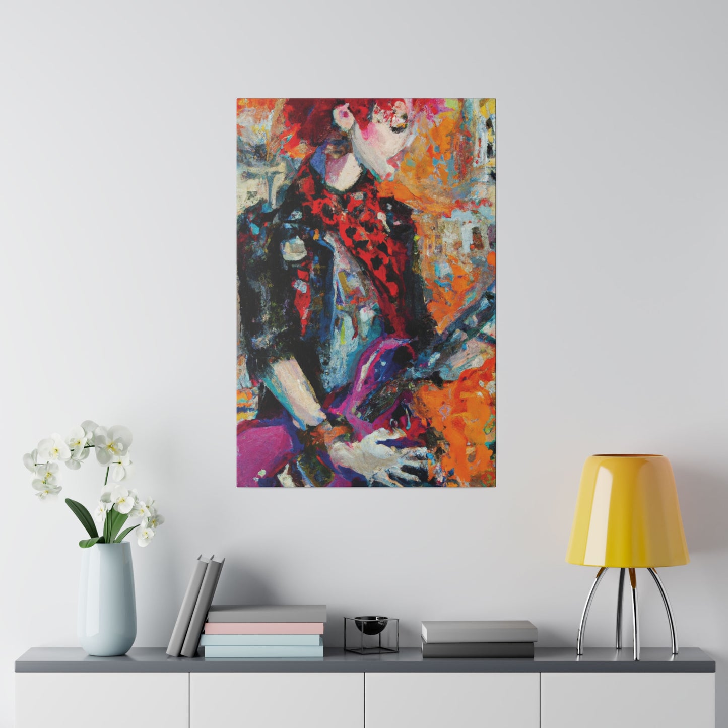 9348Q - Rockstar Oil Painting Style Print | Poster | Home Decor | Wall Art | Music Art | Canvas
