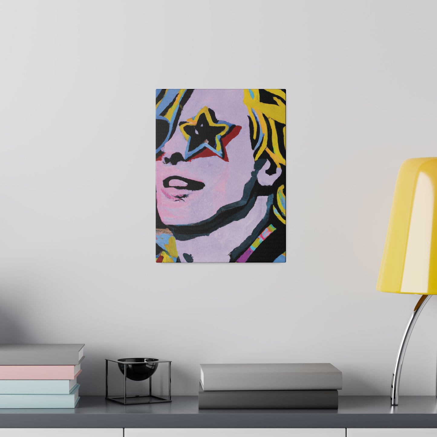 5027F - Rockstar Painting Print | Face | Abstract | Poster | Home Decor | Wall Art | Music Art | Canvas