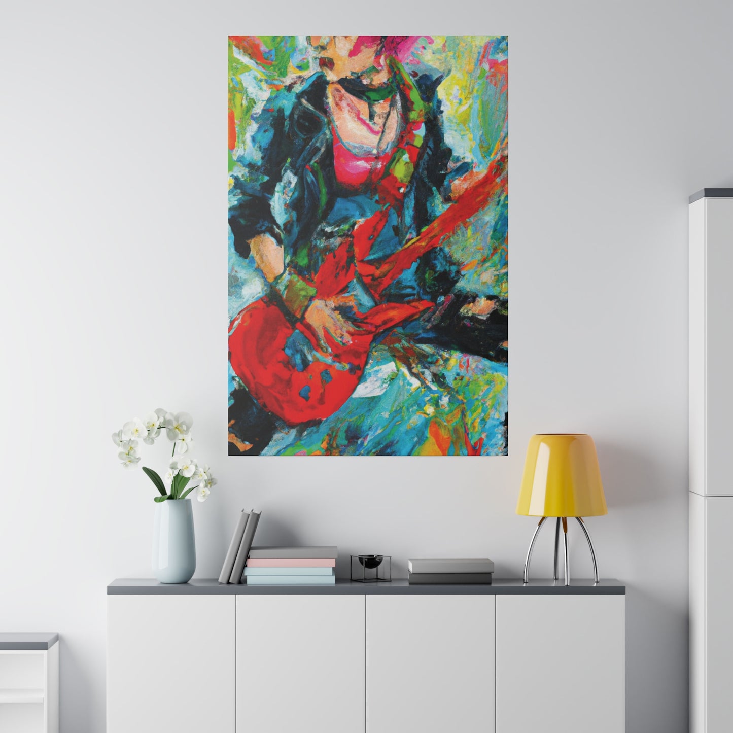 7746Y - Rockstar Oil Painting Style Print | Poster | Home Decor | Wall Art | Music Art | Canvas