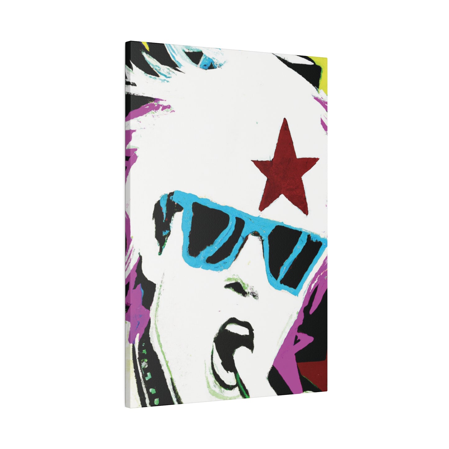 4850F - Rockstar Painting Print | Face | Abstract | Poster | Home Decor | Wall Art | Music Art | Canvas