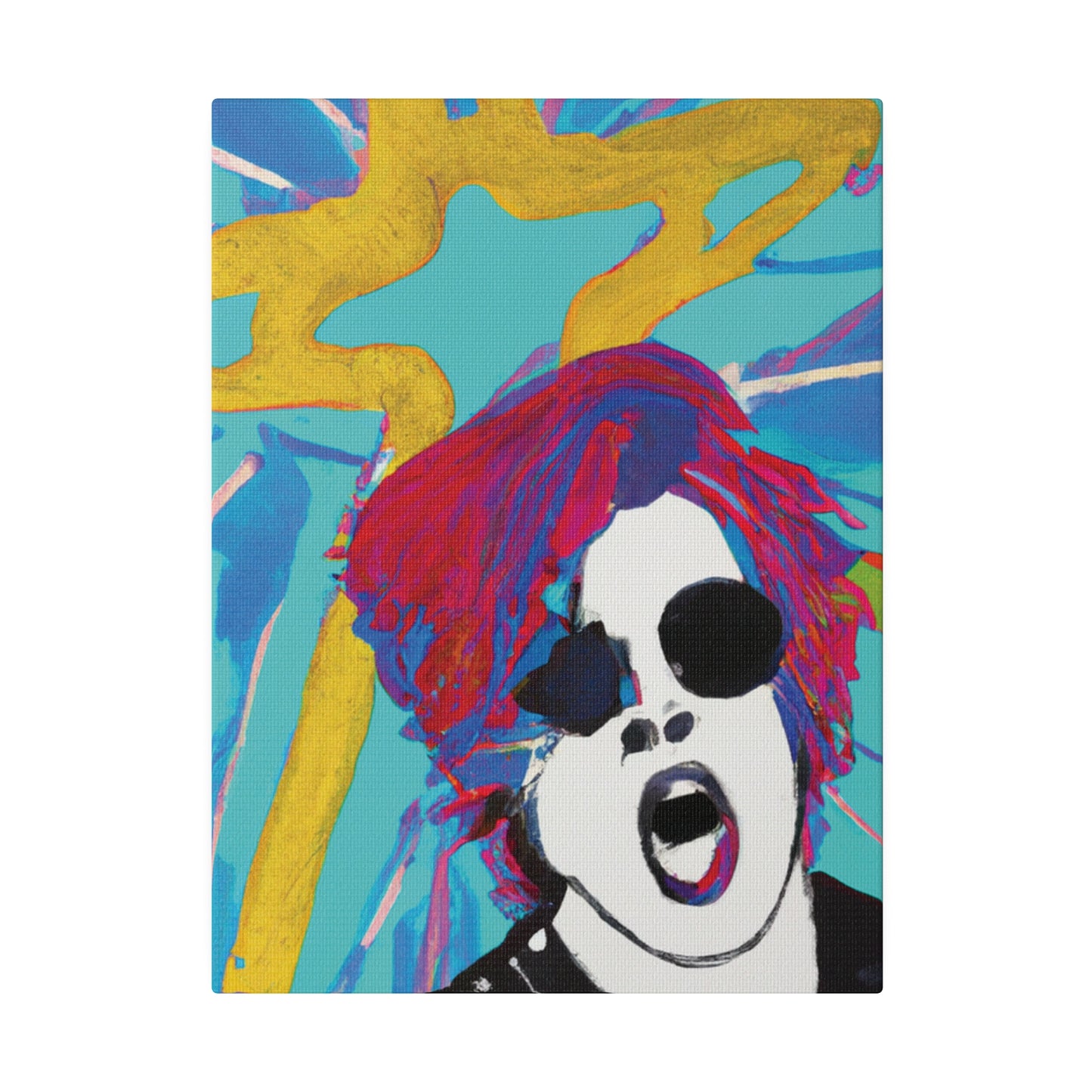 4567A - Rockstar Painting Print | Face | Abstract | Poster | Home Decor | Wall Art | Music Art | Canvas