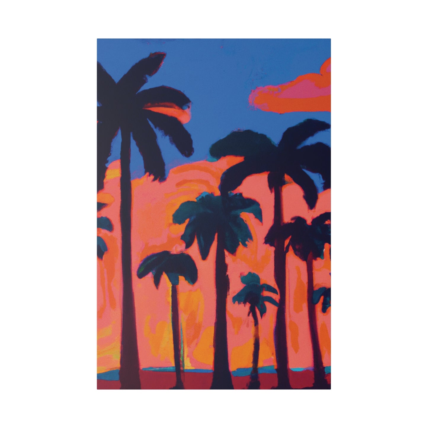 3239C - Miami Beach Sunset Painting Print | Miami | Beach | Sunset | Poster | Home Decor | Wall Art | Canvas