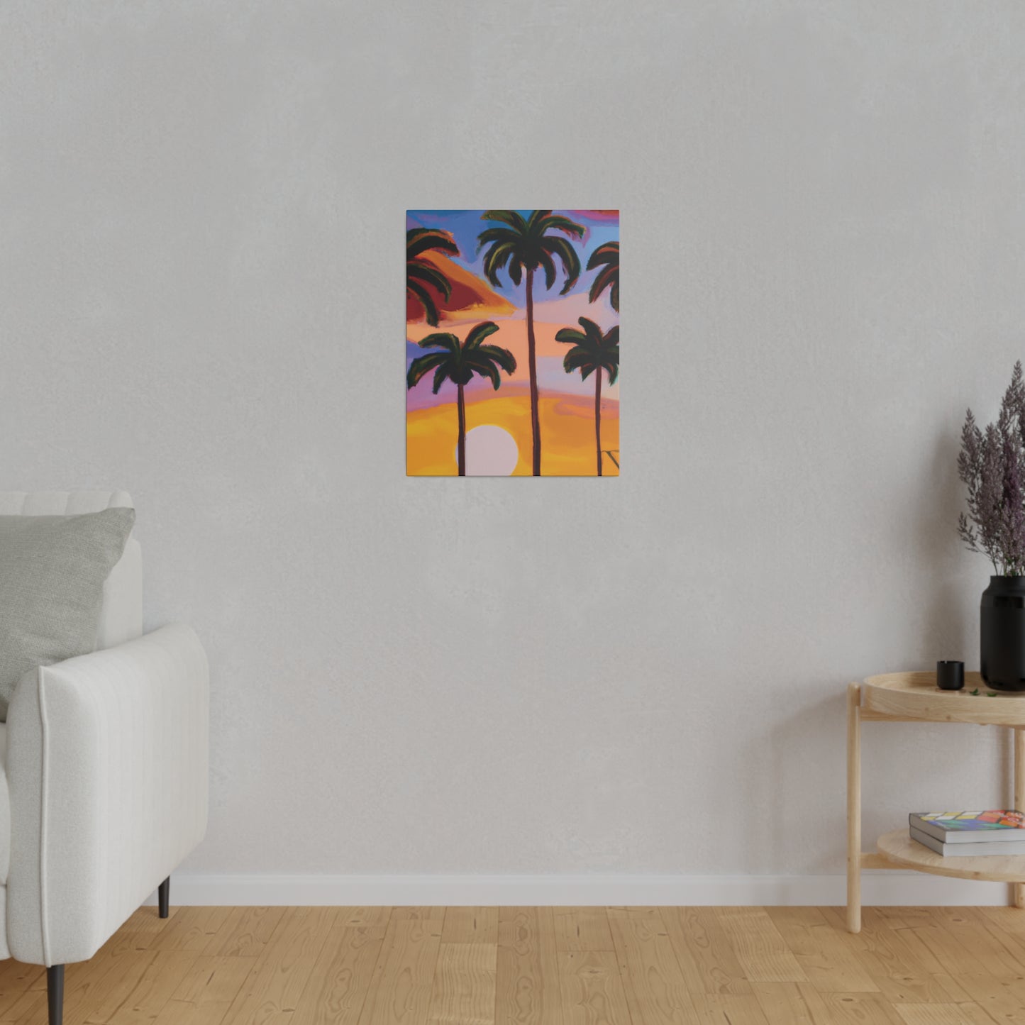 3282K - Miami Beach Sunset Painting Print | Miami | Beach | Sunset | Poster | Home Decor | Wall Art | Canvas