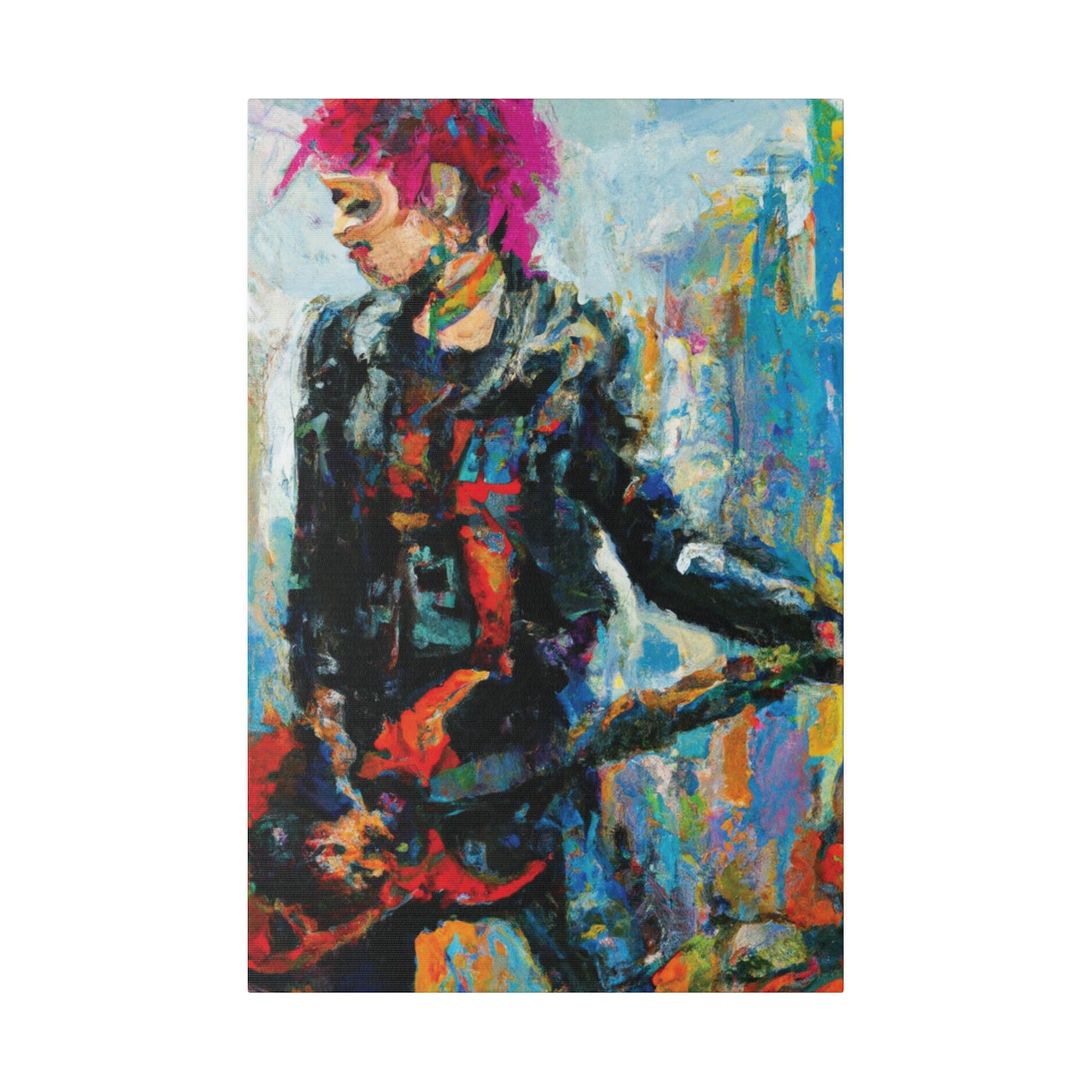 5258U - Rockstar Oil Painting Style Print | Poster | Home Decor | Wall Art | Music Art | Canvas