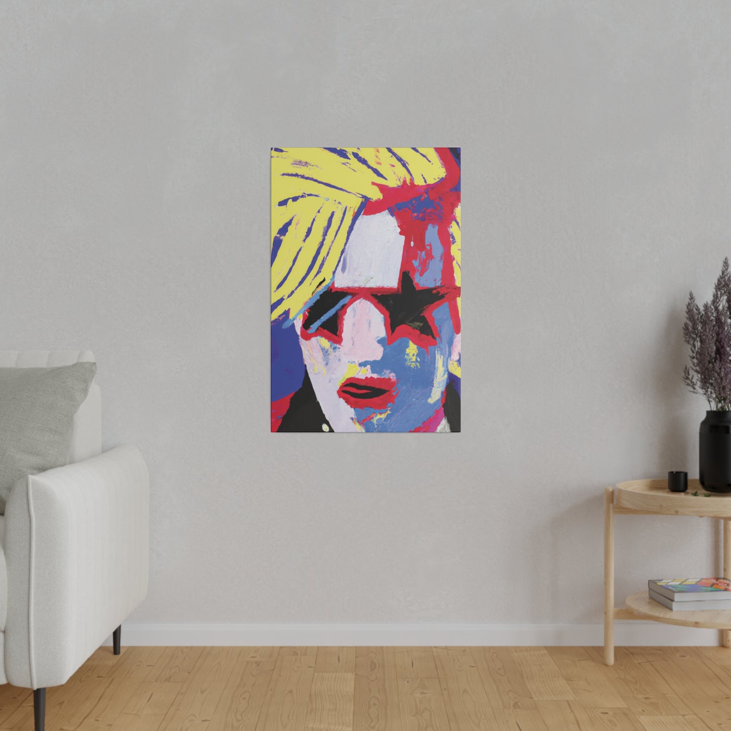 4762T - Rockstar Painting Print | Face | Abstract | Poster | Home Decor | Wall Art | Music Art | Canvas