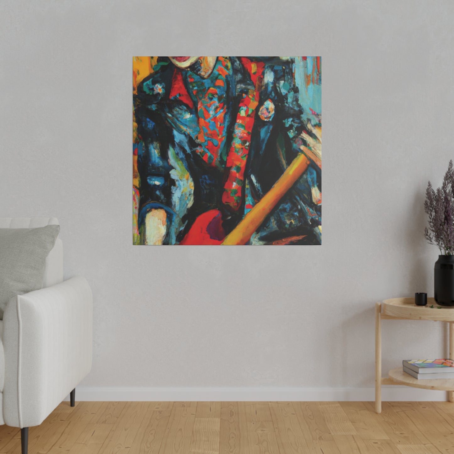 9697B - Rockstar Oil Painting Style Print | Poster | Home Decor | Wall Art | Music Art | Canvas