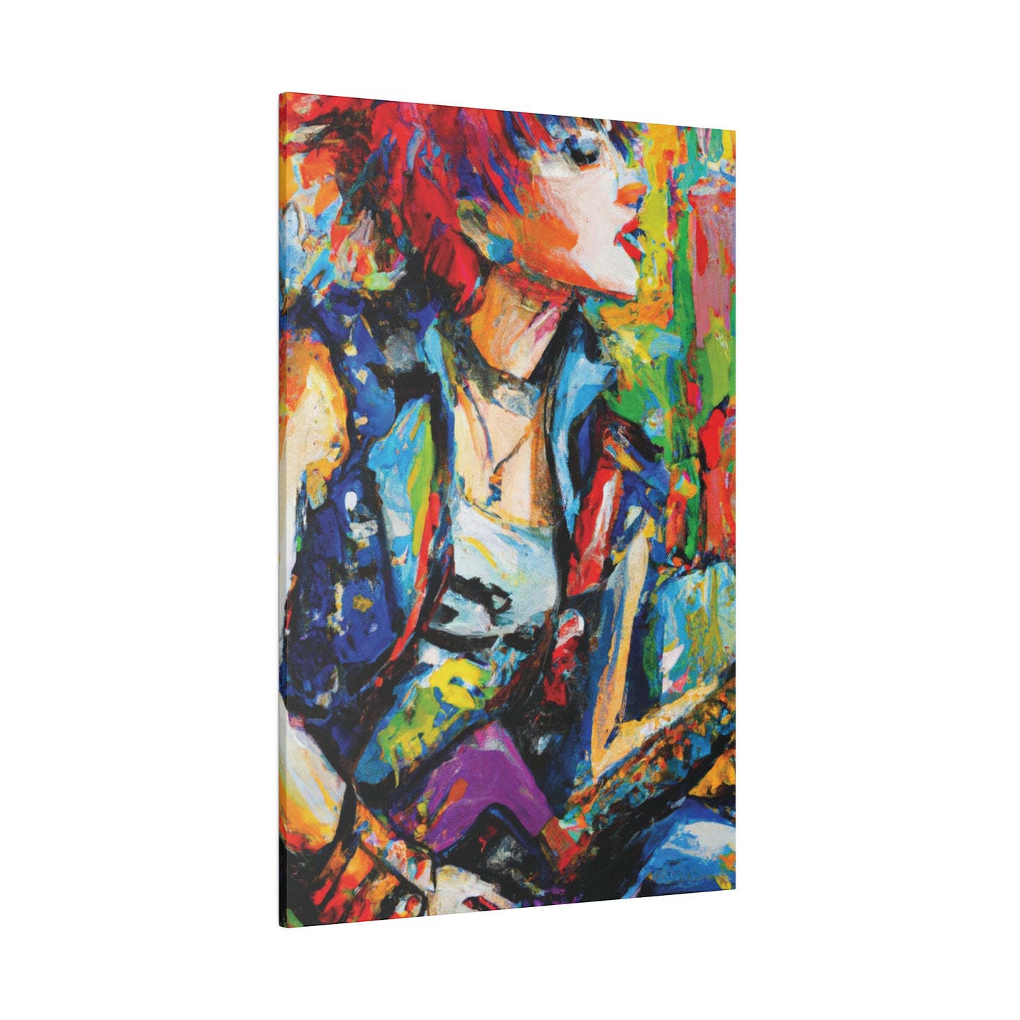 1135V - Rockstar Oil Painting Style Print | Poster | Home Decor | Wall Art | Music Art | Canvas