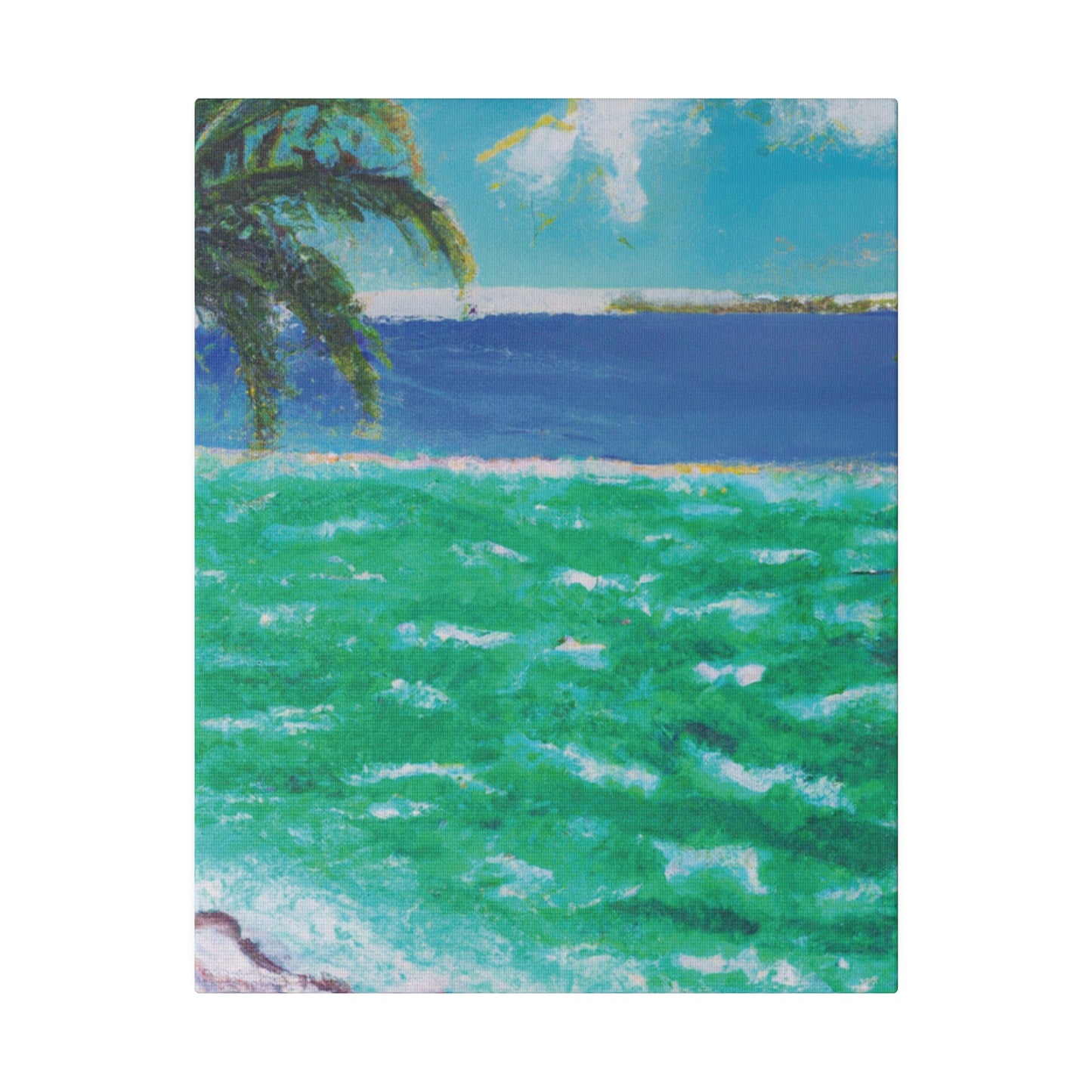 8274K - Bahamas Ocean Painting Print | Bahamas | Ocean | Beach | Poster | Home Decor | Wall Art | Canvas