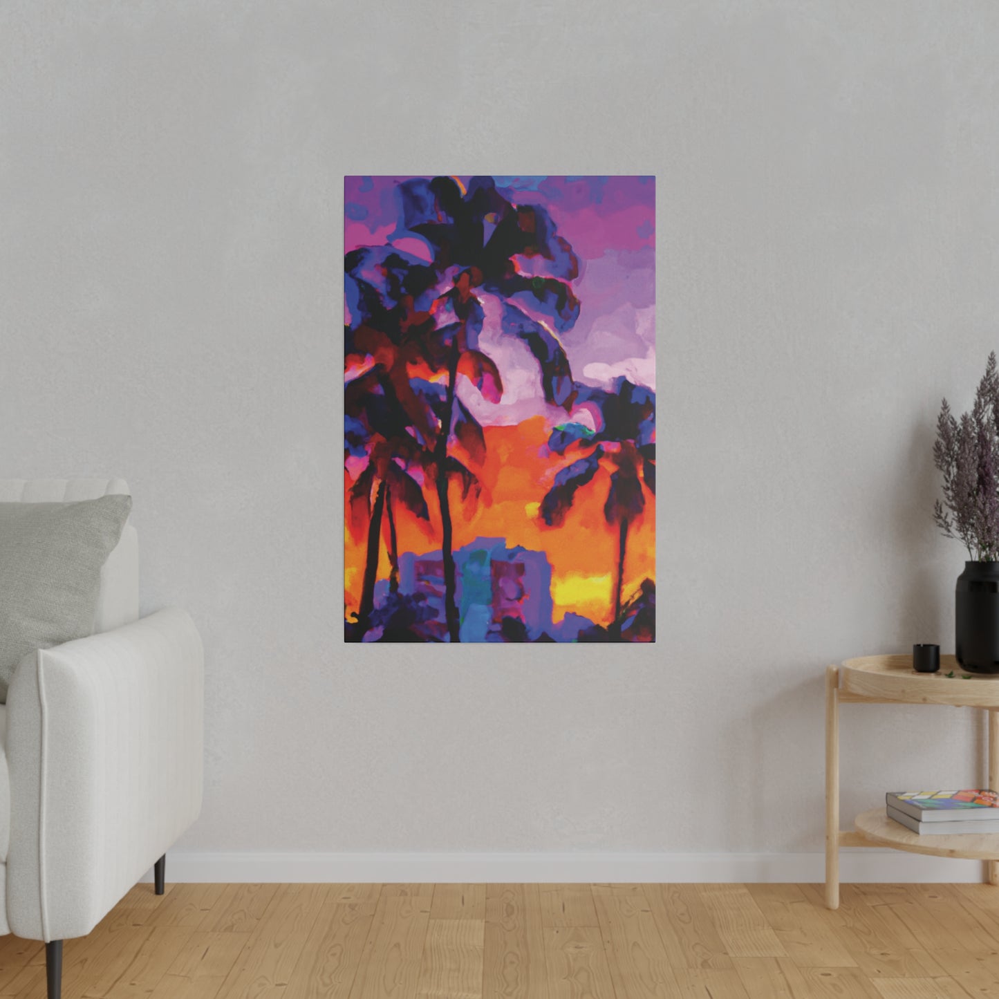 313J - Miami Beach Sunset Painting Print | Miami | Beach | Sunset | Poster | Home Decor | Wall Art | Canvas