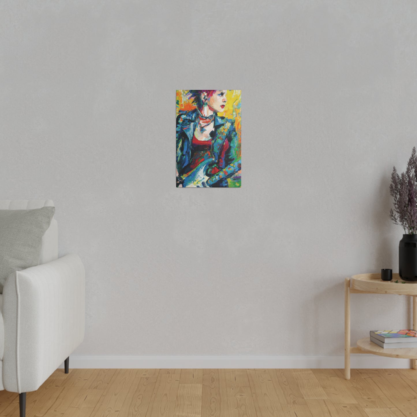 9075K - Rockstar Oil Painting Style Print | Poster | Home Decor | Wall Art | Music Art | Canvas