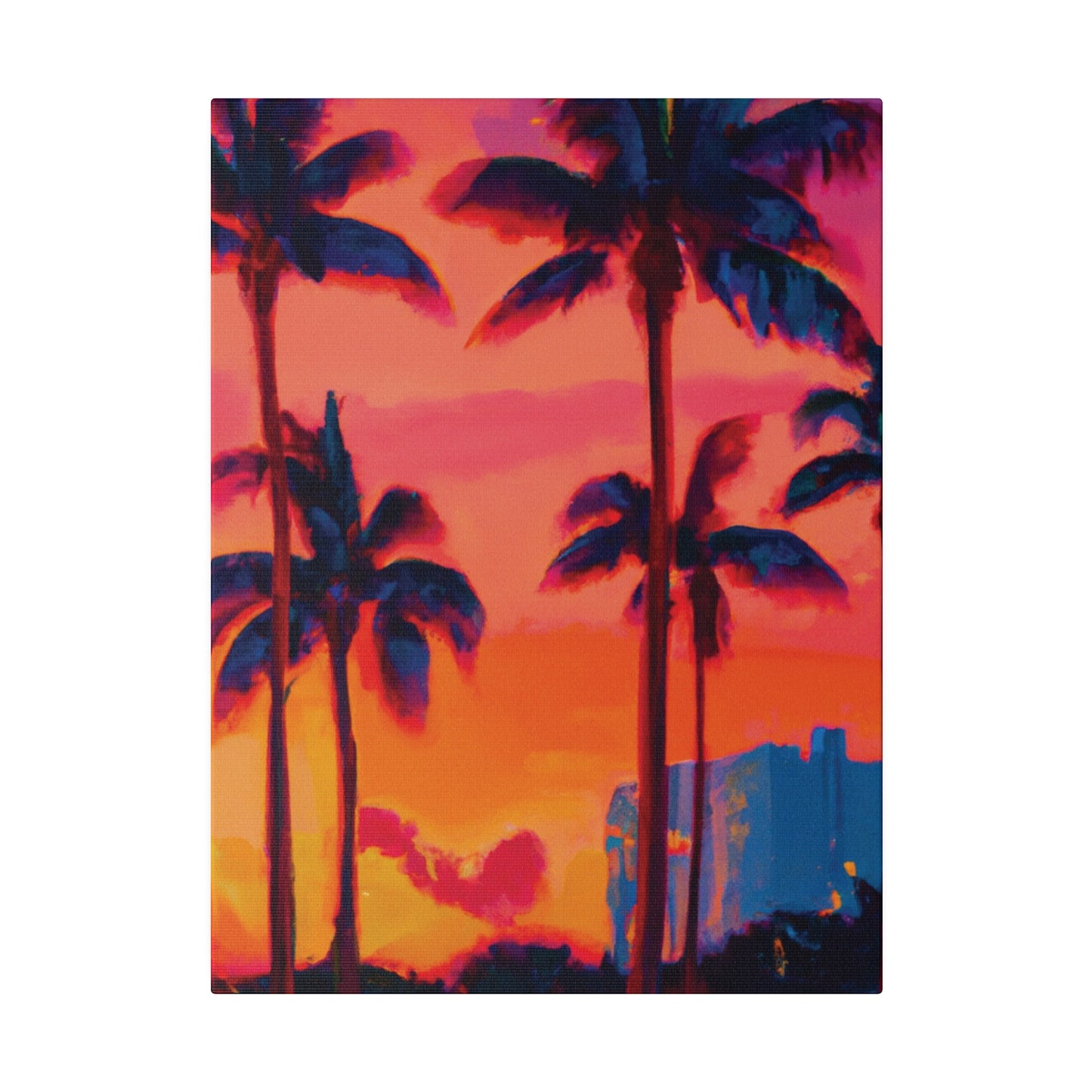 4456Y - Miami Beach Sunset Painting Print | Miami | Beach | Sunset | Poster | Home Decor | Wall Art | Canvas