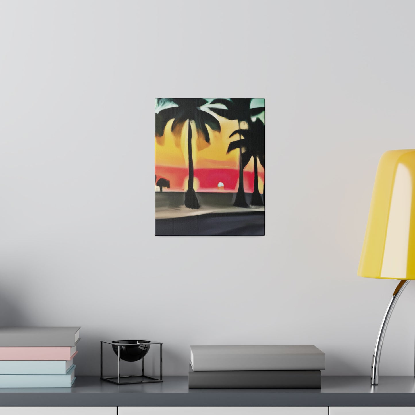 6057U - Miami Beach Sunset Painting Print | Miami | Beach | Sunset | Poster | Home Decor | Wall Art | Canvas