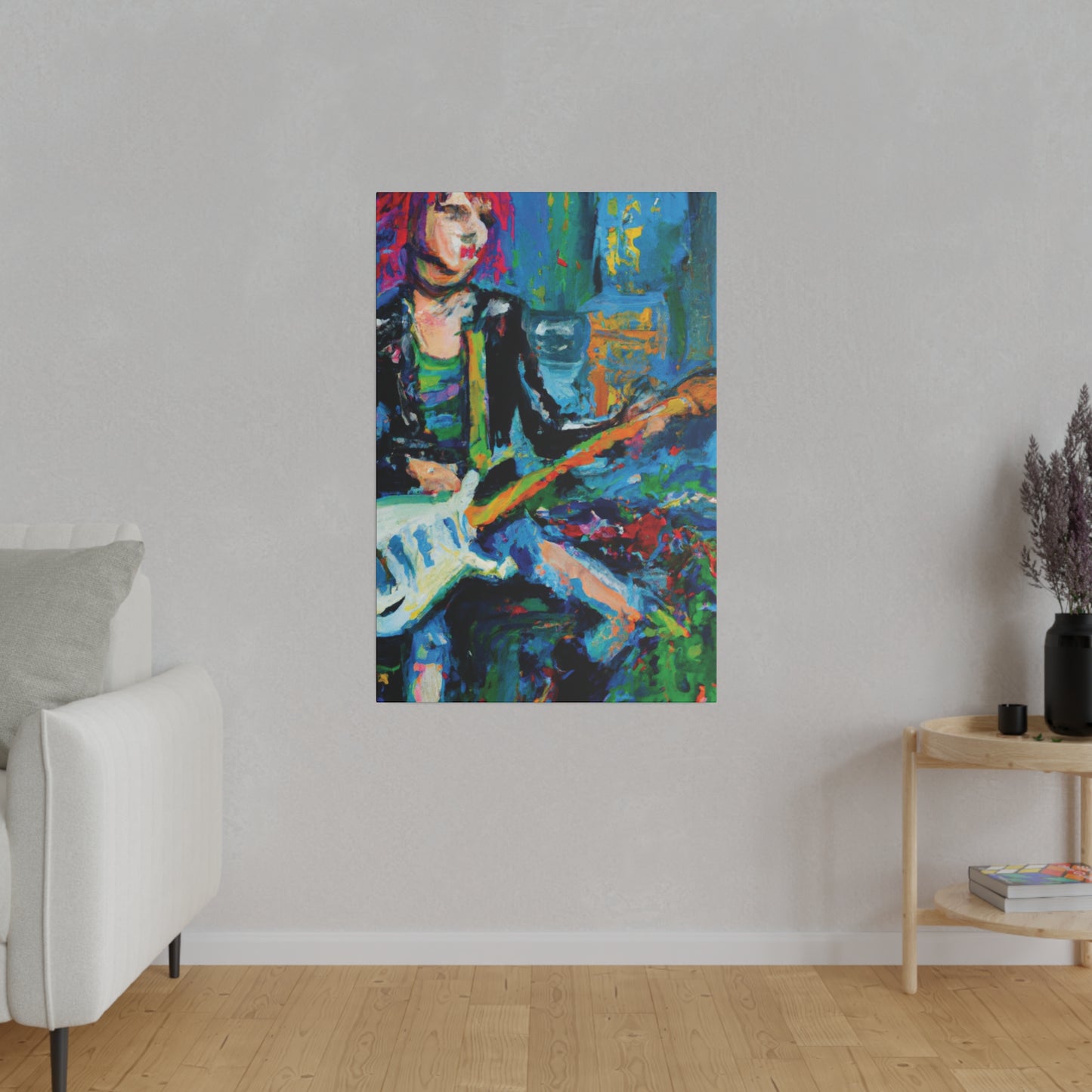 6774A - Rockstar Oil Painting Style Print | Poster | Home Decor | Wall Art | Music Art | Canvas