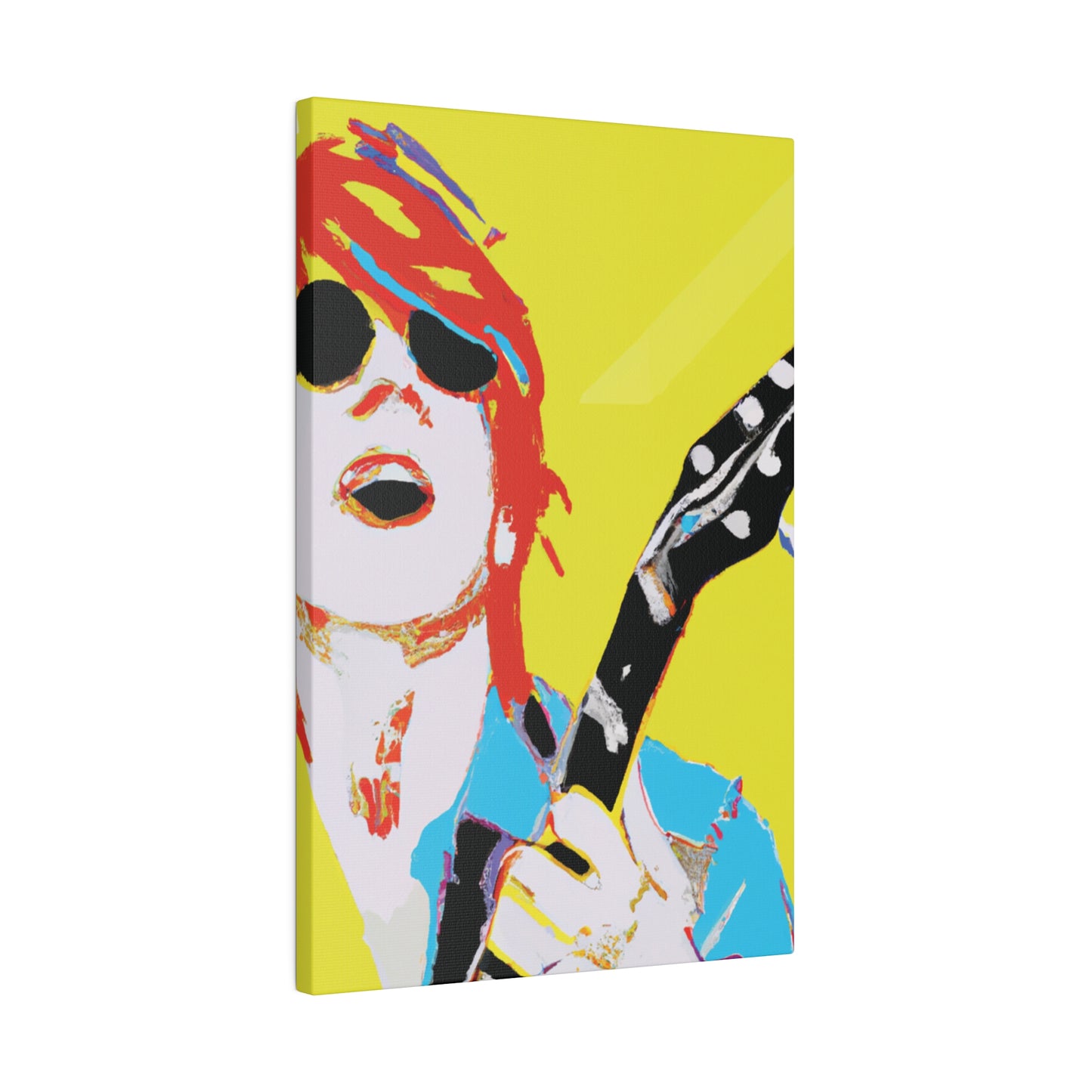 846Q - Rockstar Painting Print | Face | Abstract | Poster | Home Decor | Wall Art | Music Art | Canvas