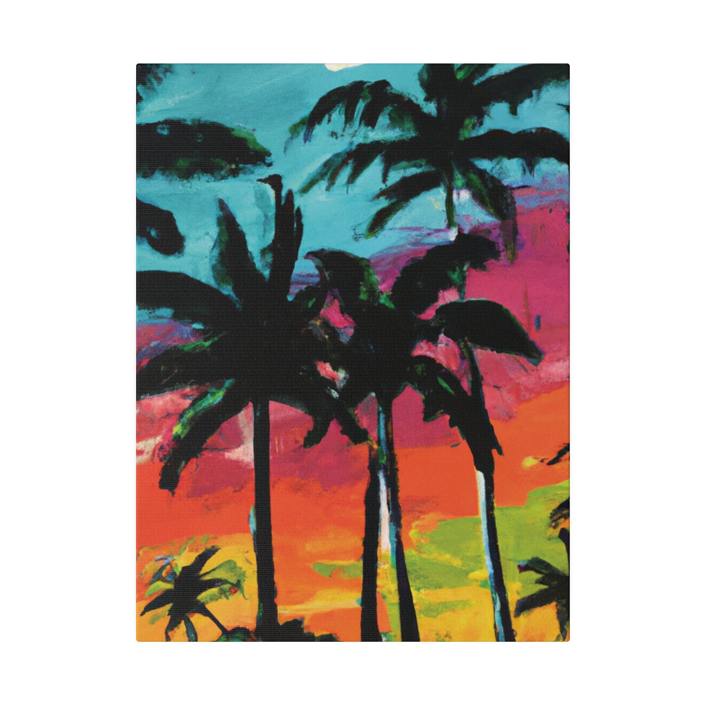 9761F - Miami Beach Sunset Painting Print | Miami | Beach | Sunset | Poster | Home Decor | Wall Art | Canvas