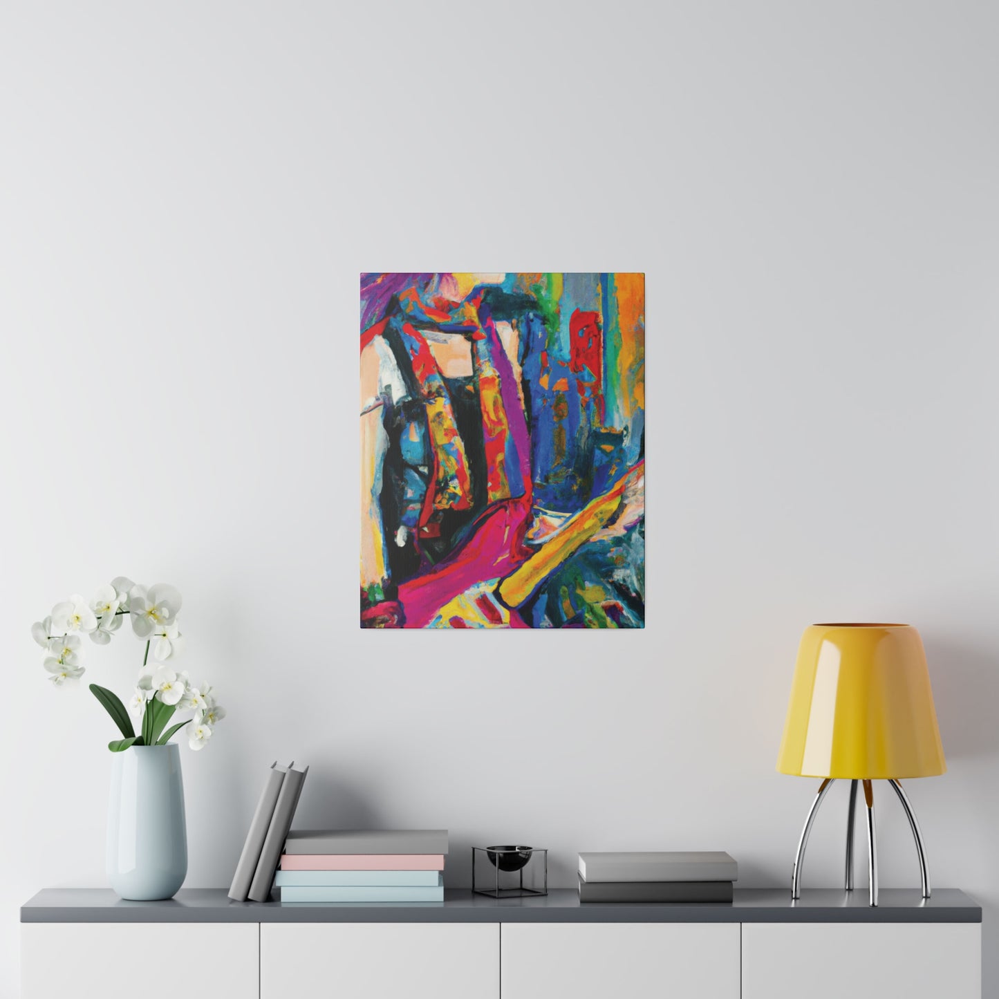 9798G - Rockstar Oil Painting Style Print | Poster | Home Decor | Wall Art | Music Art | Canvas