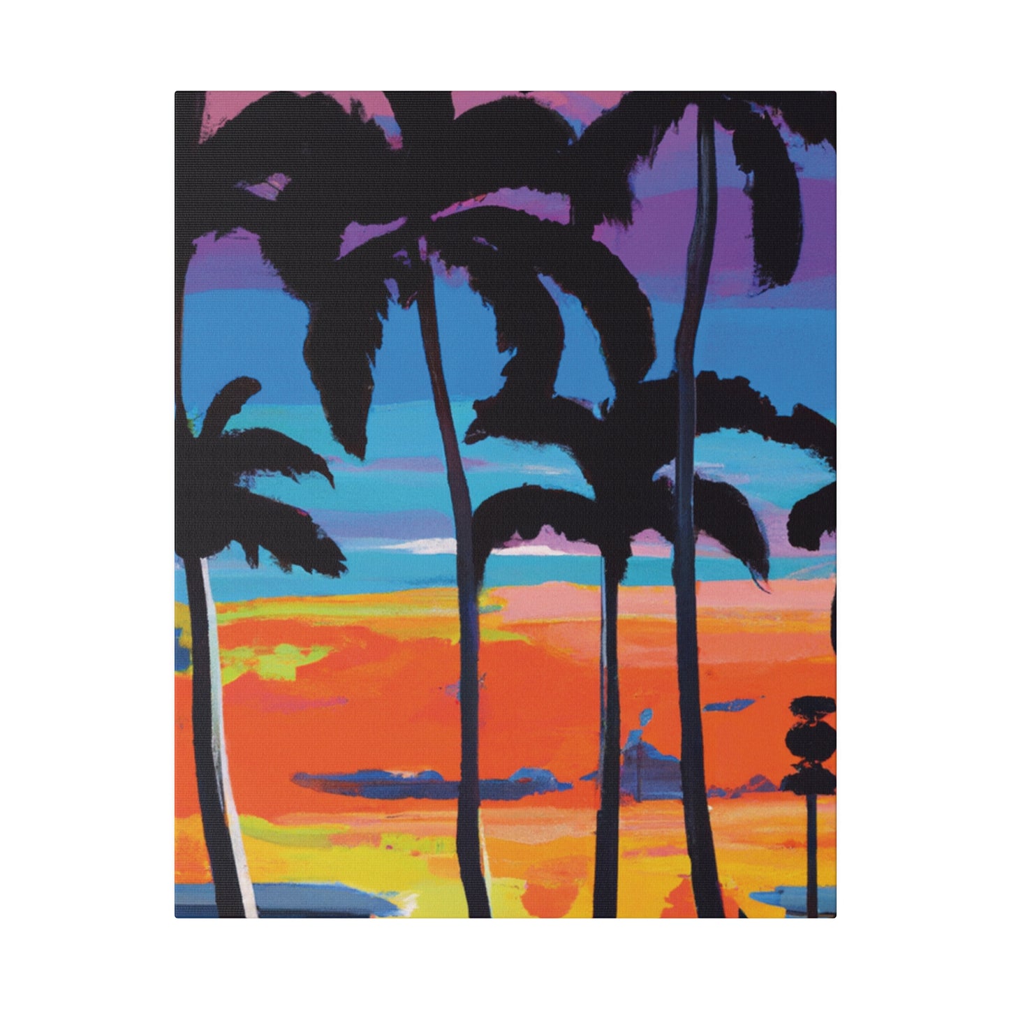 7891V - Miami Beach Sunset Painting Print | Miami | Beach | Sunset | Poster | Home Decor | Wall Art | Canvas