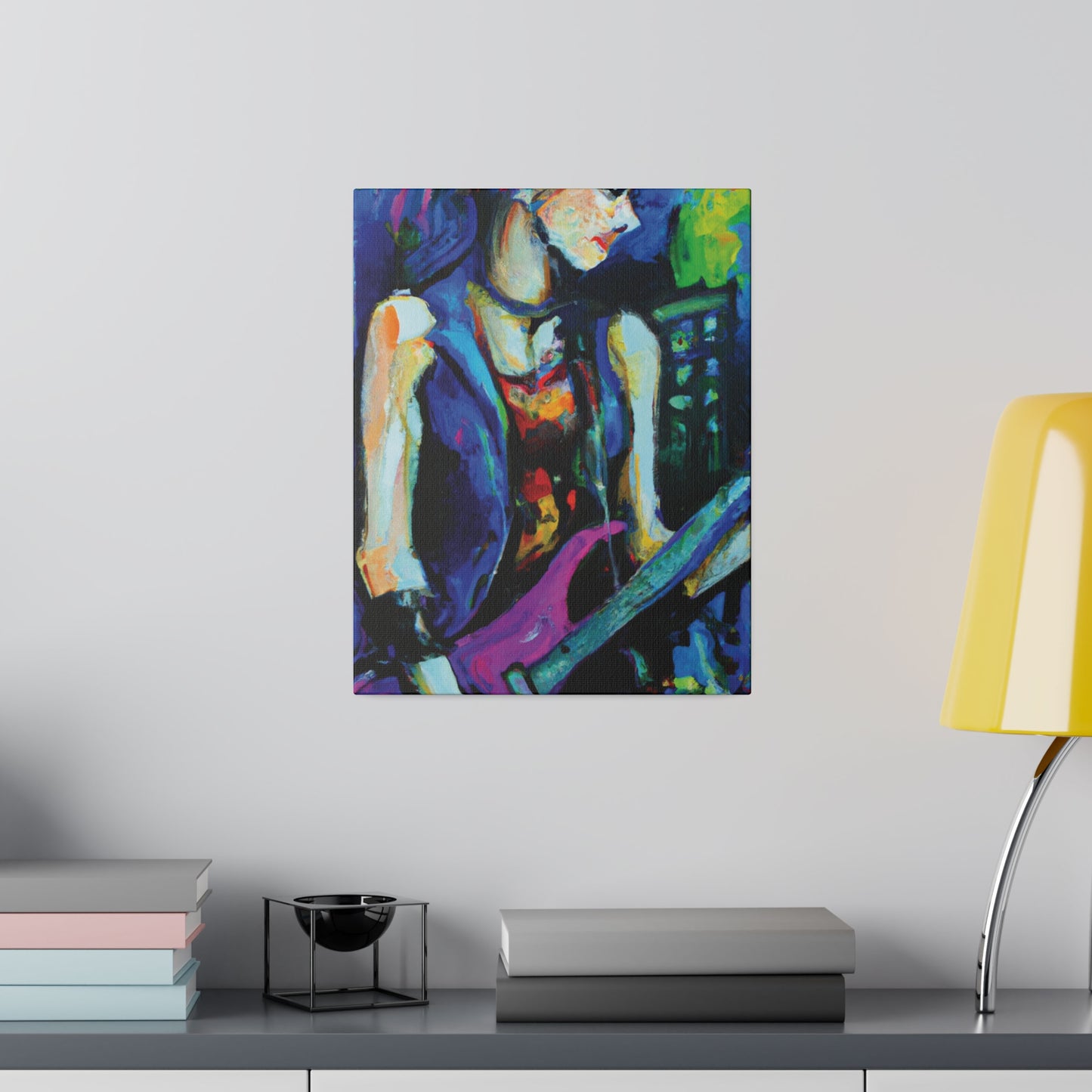 4374G - Rockstar Oil Painting Style Print | Poster | Home Decor | Wall Art | Music Art | Canvas